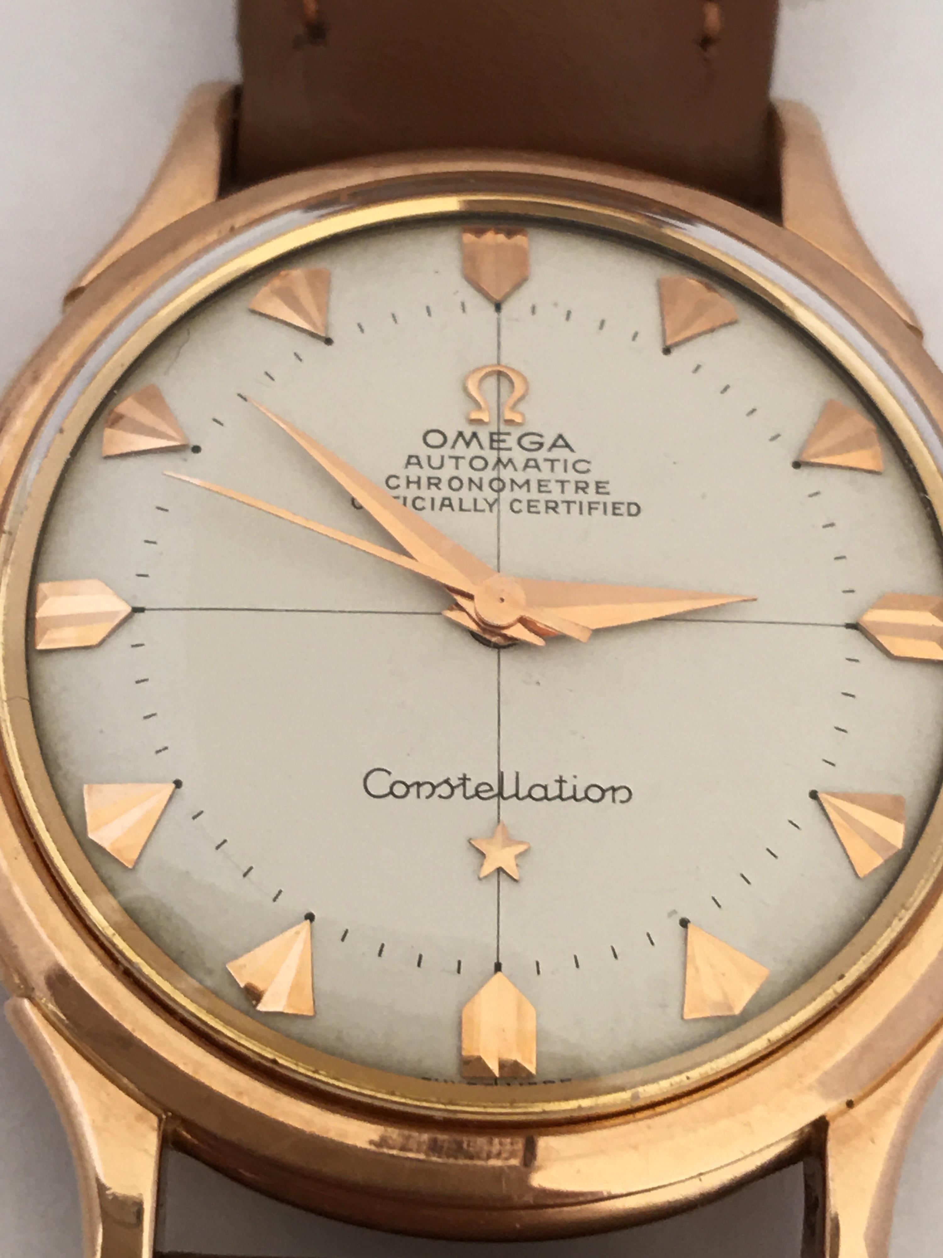 This Classic & Elegant Excellent Quality  Pre-own 18K Rose Gold Watch is in good Working condition and it runs well. It comes with a presentation Box.

Please study the images carefully carefully as form part of the description.

Notes;
The vintage