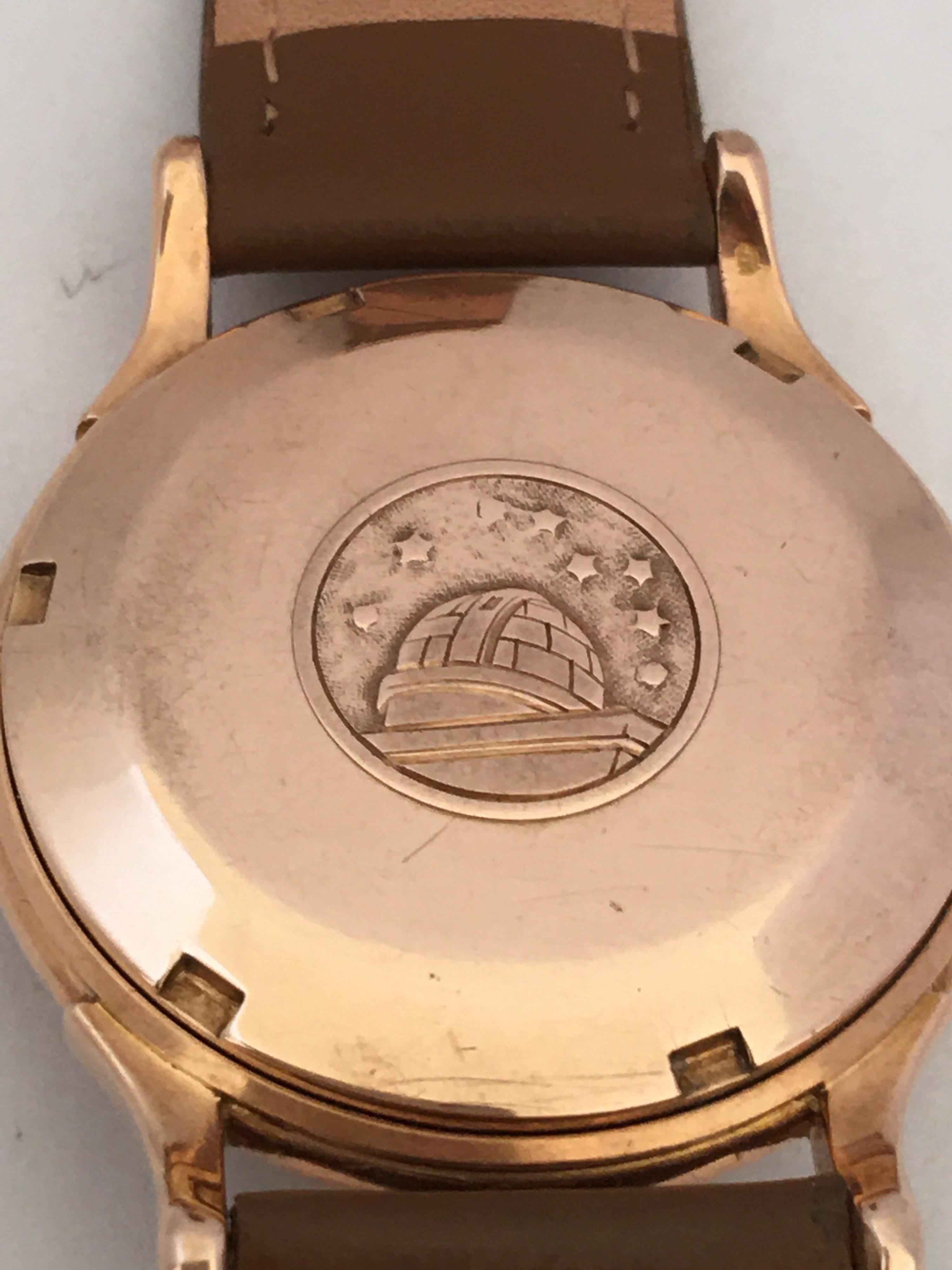 Omega Constellation 18 Karat Rose Gold Gents Vintage Automatic Watch 1958 1