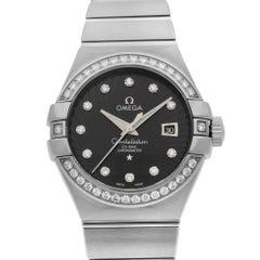 Omega Constellation 18K White Gold Black Dial Ladies Watch 123.55.31.20.51.001