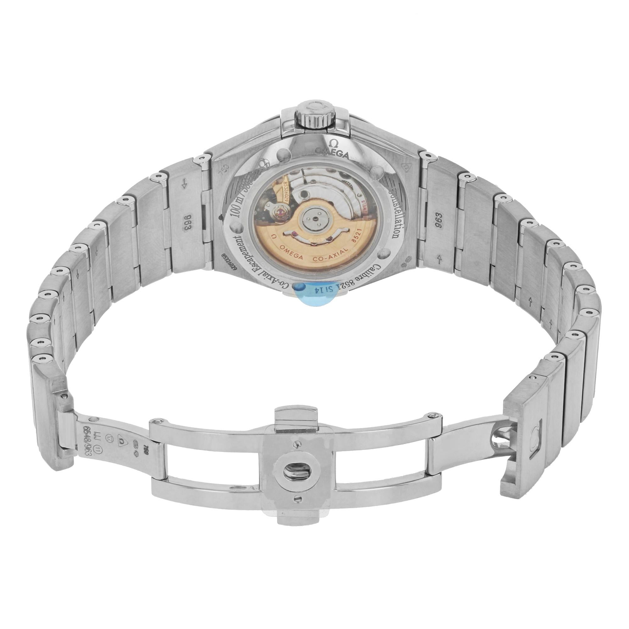 Omega Constellation Montre en or blanc 18 carats avec diamants pour femmes 123.55.31.20.51.001 non portée Pour femmes en vente