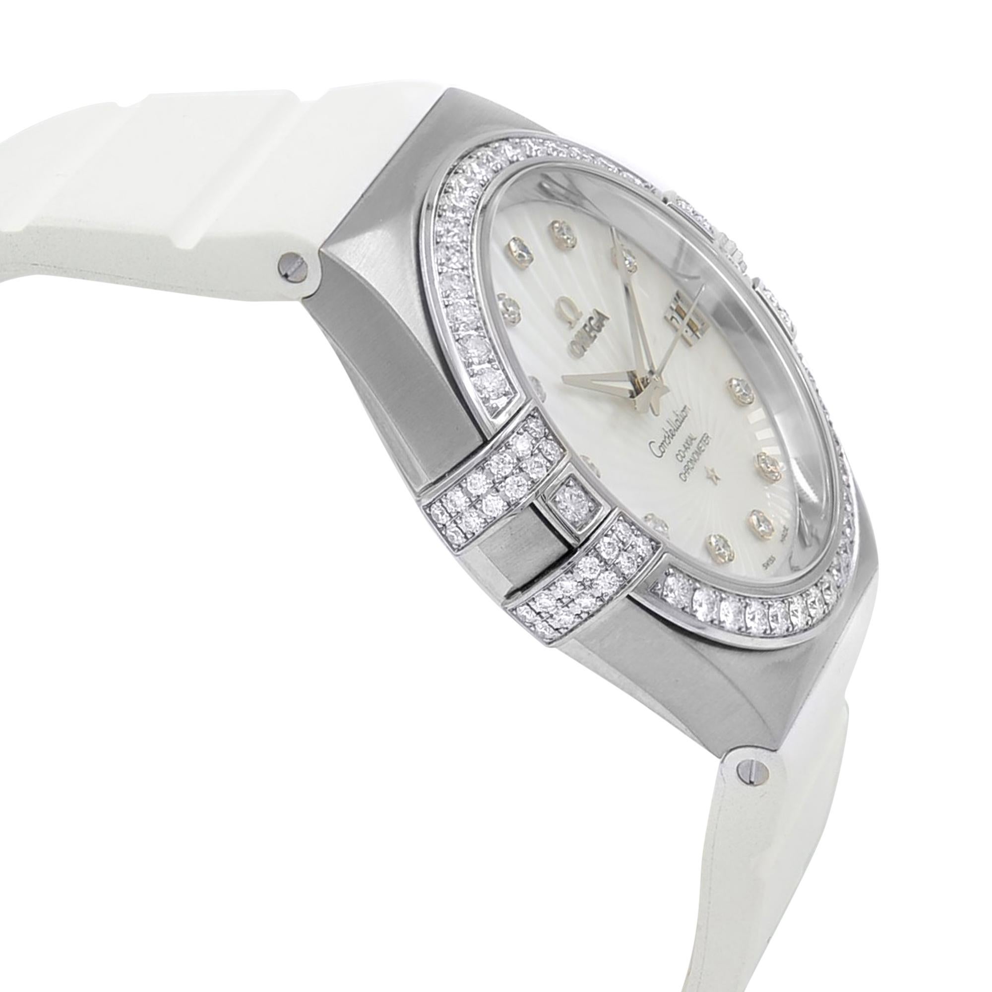Women's Omega Constellation 18 Karat Gold Diamond MOP Dial Watch 123.57.35.20.55.005
