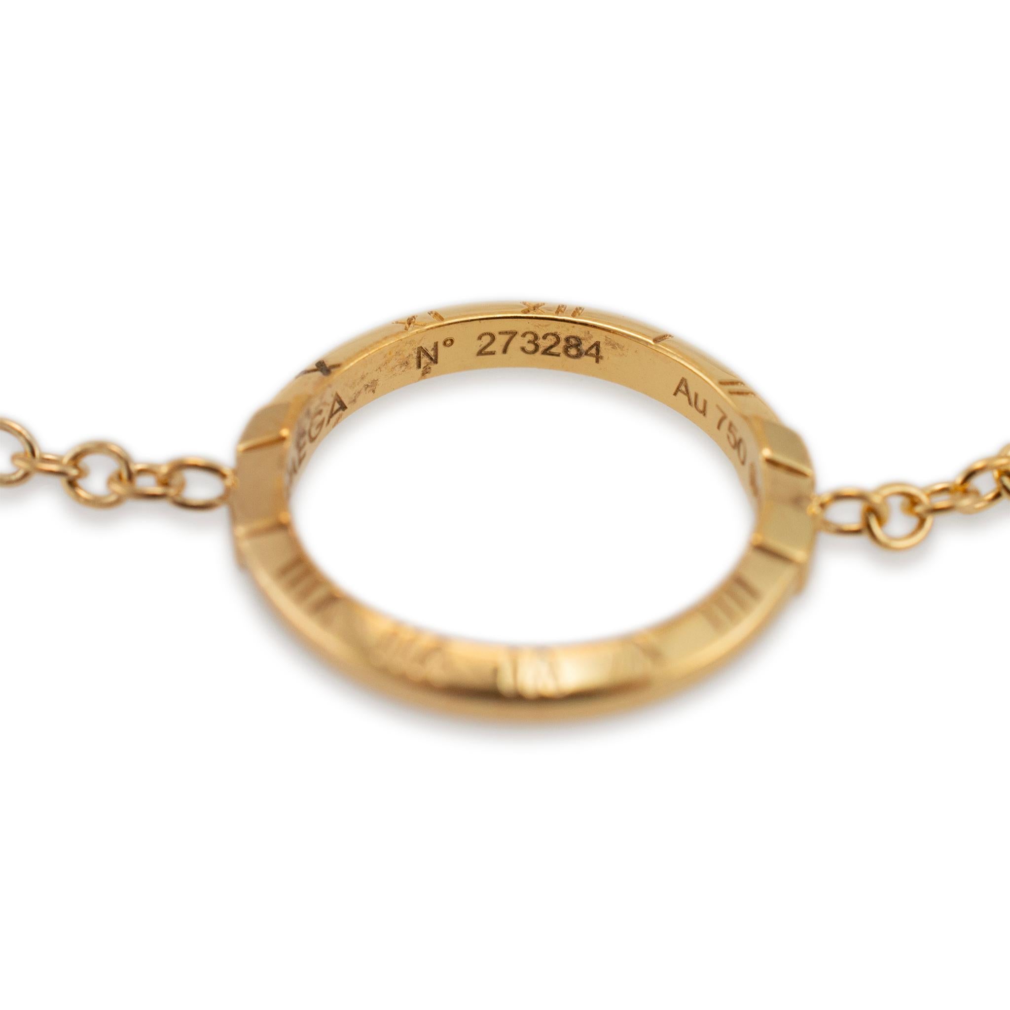 Omega Constellation 18K Gelbgold römische Ziffern Griffe Kette Armband 3