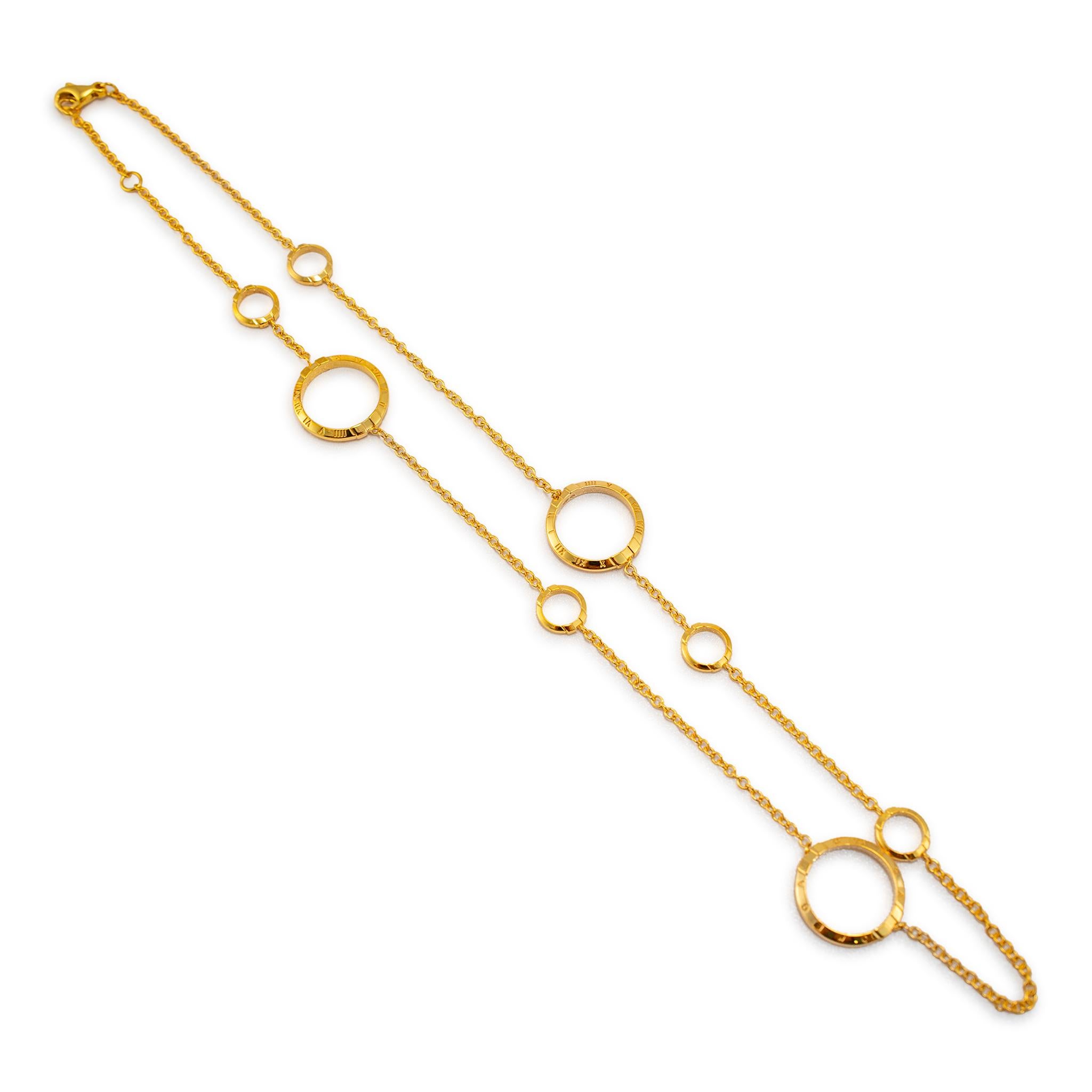 Omega Constellation 18K Yellow Gold Roman Numerals Griffes Chain Necklace 1