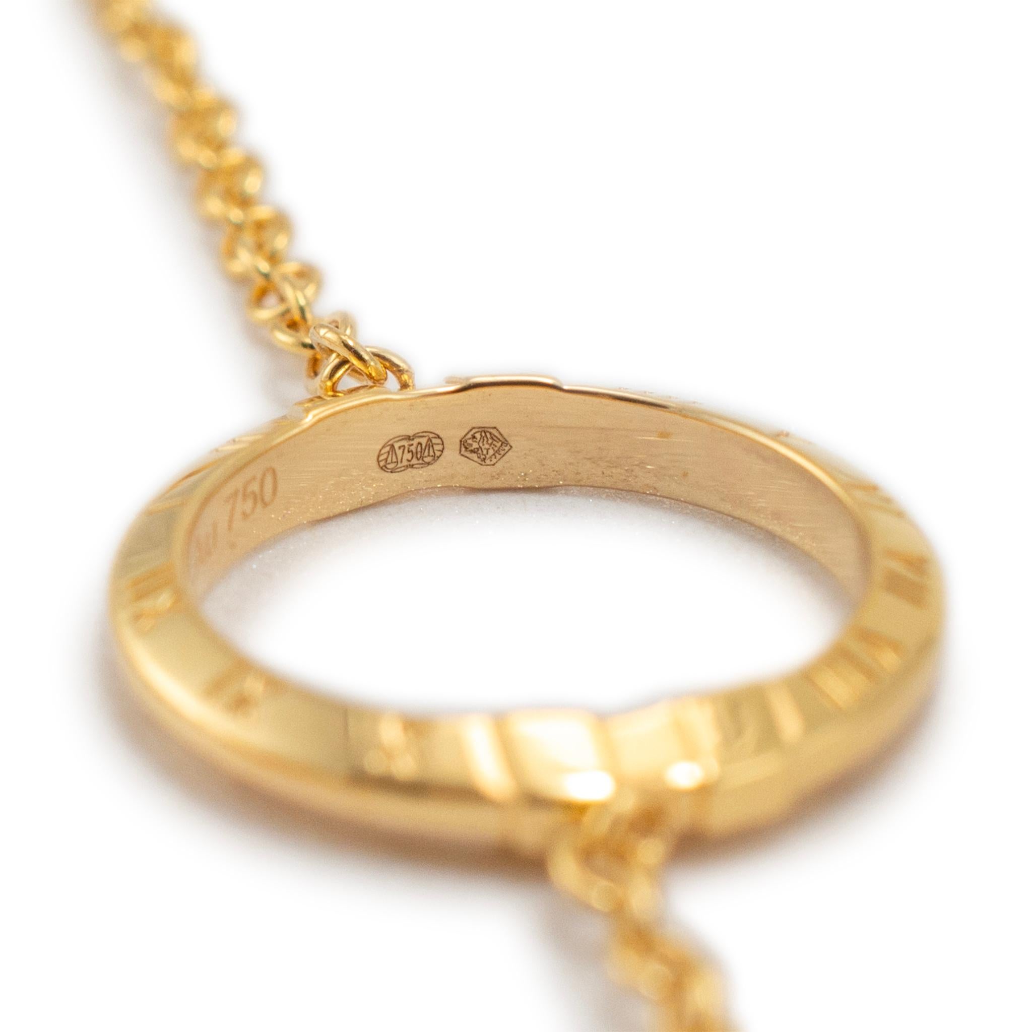 Omega Constellation 18K Yellow Gold Roman Numerals Griffes Chain Necklace 3