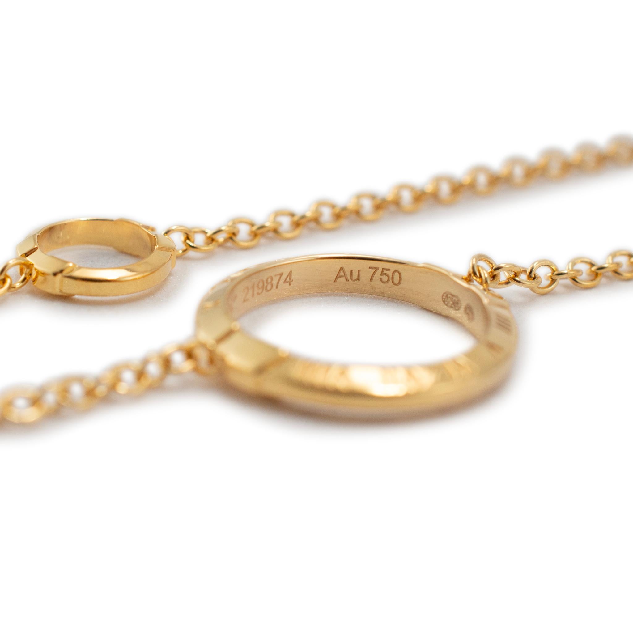 Omega Constellation 18K Yellow Gold Roman Numerals Griffes Chain Necklace 4