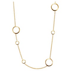 Omega Constellation 18K Yellow Gold Roman Numerals Griffes Chain Necklace