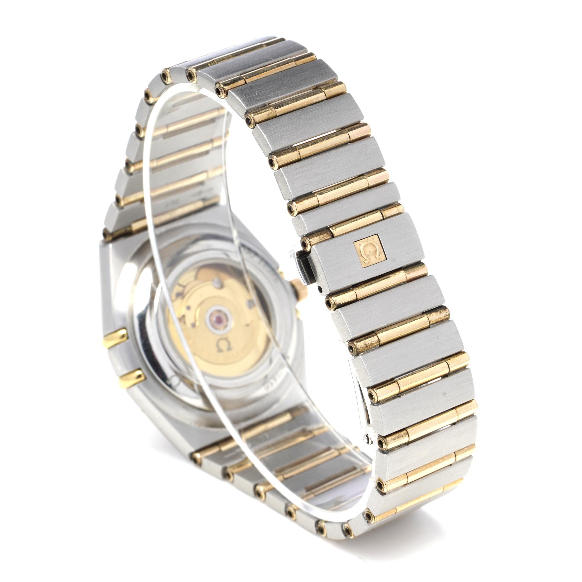 Omega Constellation, 18 Karat Yellow Gold and Stainless Steel Wristwatch 2
