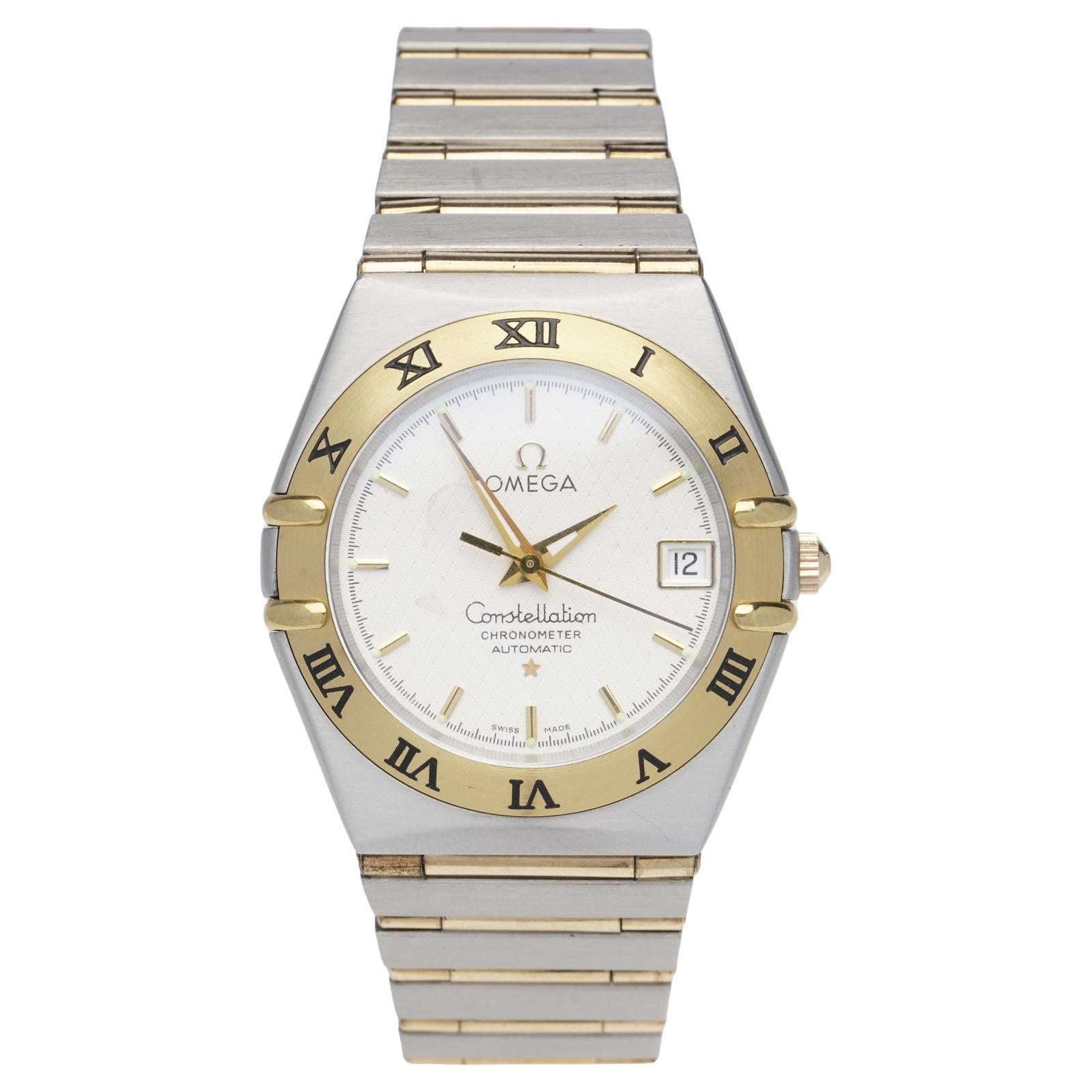 Omega Constellation, 18 Karat Yellow Gold and Stainless Steel Wristwatch