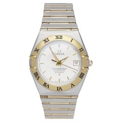 Retro Omega Constellation, 18 Karat Yellow Gold and Stainless Steel Wristwatch