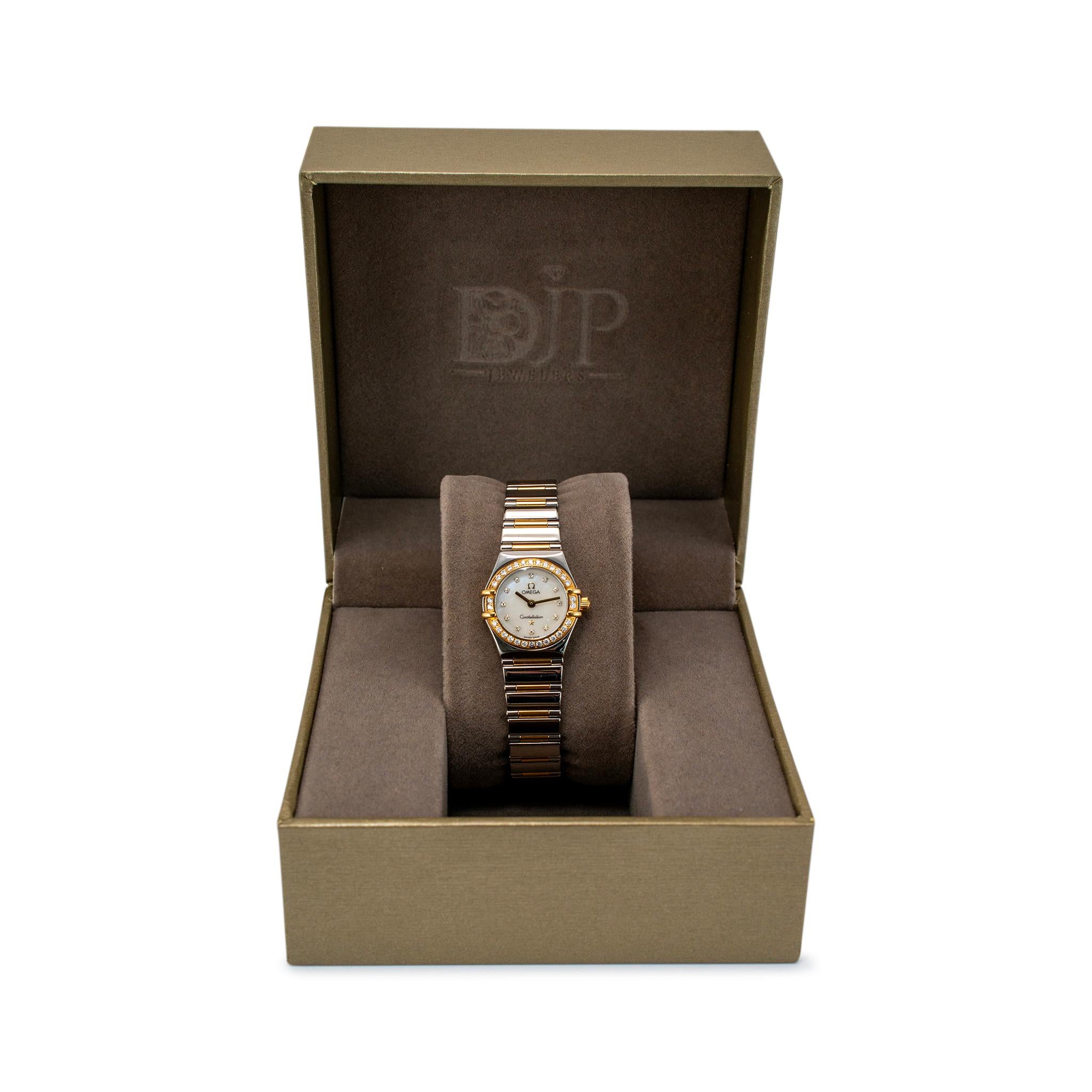 Omega Constellation 22.50mm 1267.75.00 Mop Diamond Dial Two Tone Ladies Watch 4