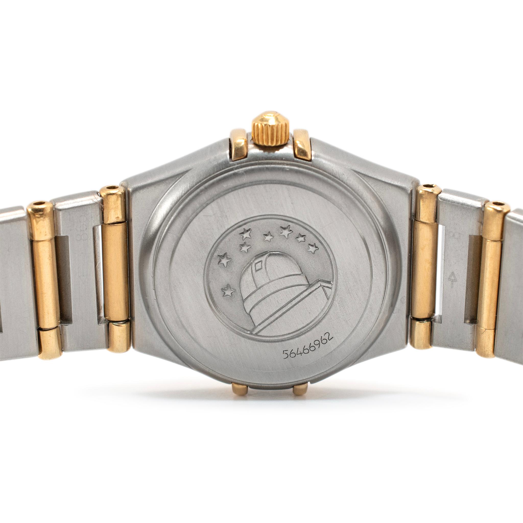 Donna Omega Constellation 23MM 895.1080 Orologio in oro giallo 18K in acciaio inossidabile in vendita