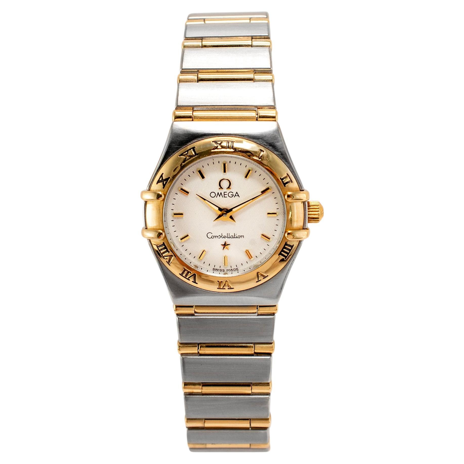 Omega Constellation 23MM 895.1080 Orologio in oro giallo 18K in acciaio inossidabile in vendita