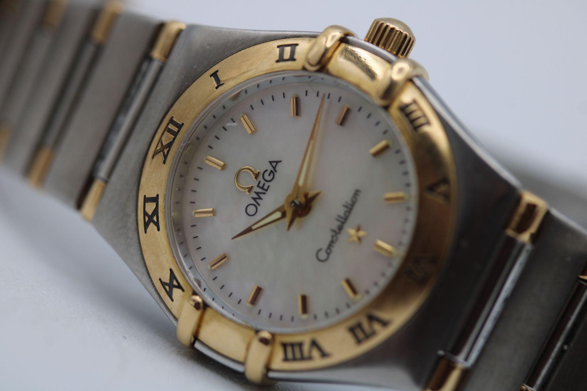 Omega Constellation 23mm - Acero y Oro  Esfera de nácar  1995 en venta 9