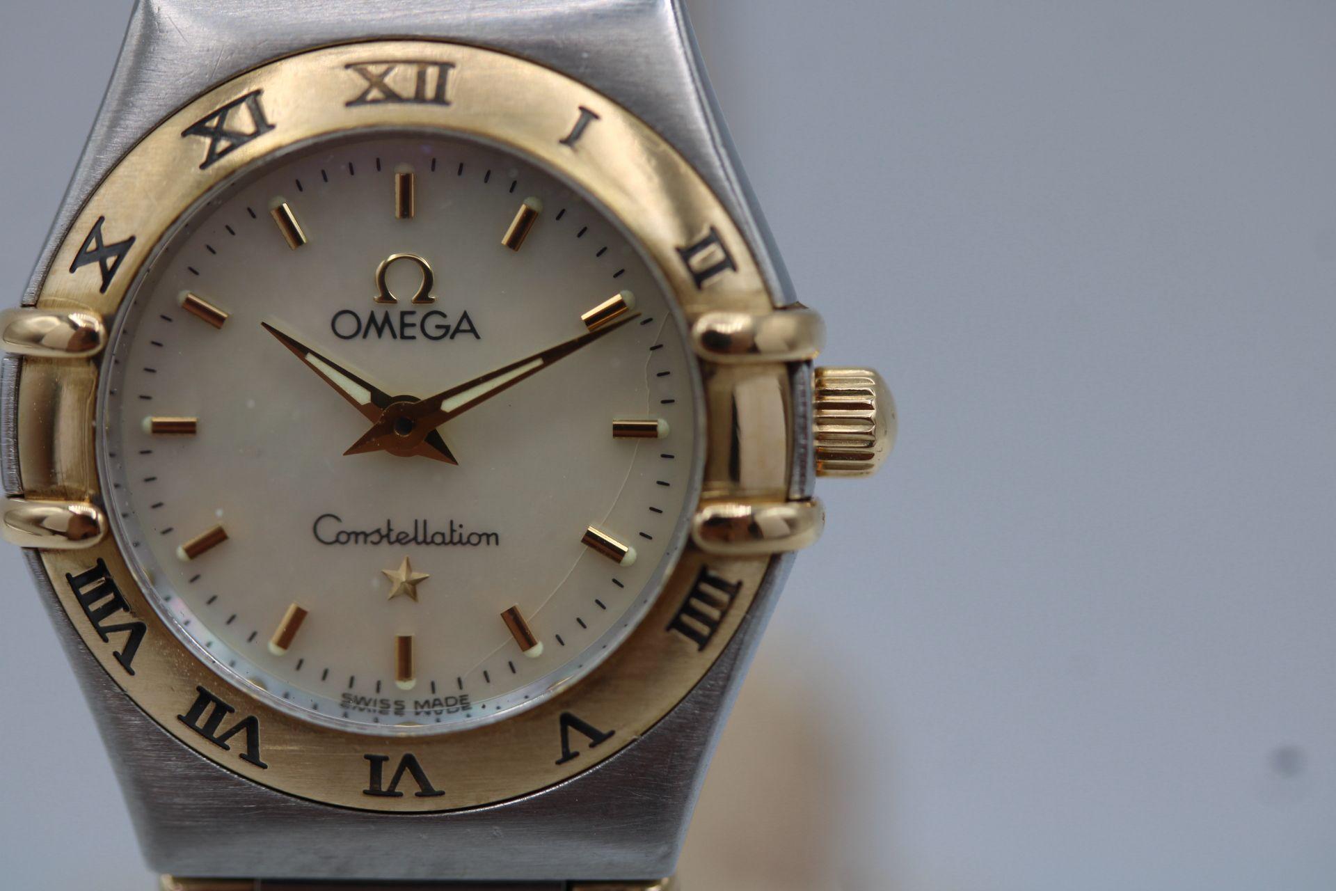 Omega Constellation 23mm - Acero y Oro  Esfera de nácar  1995 en venta 3