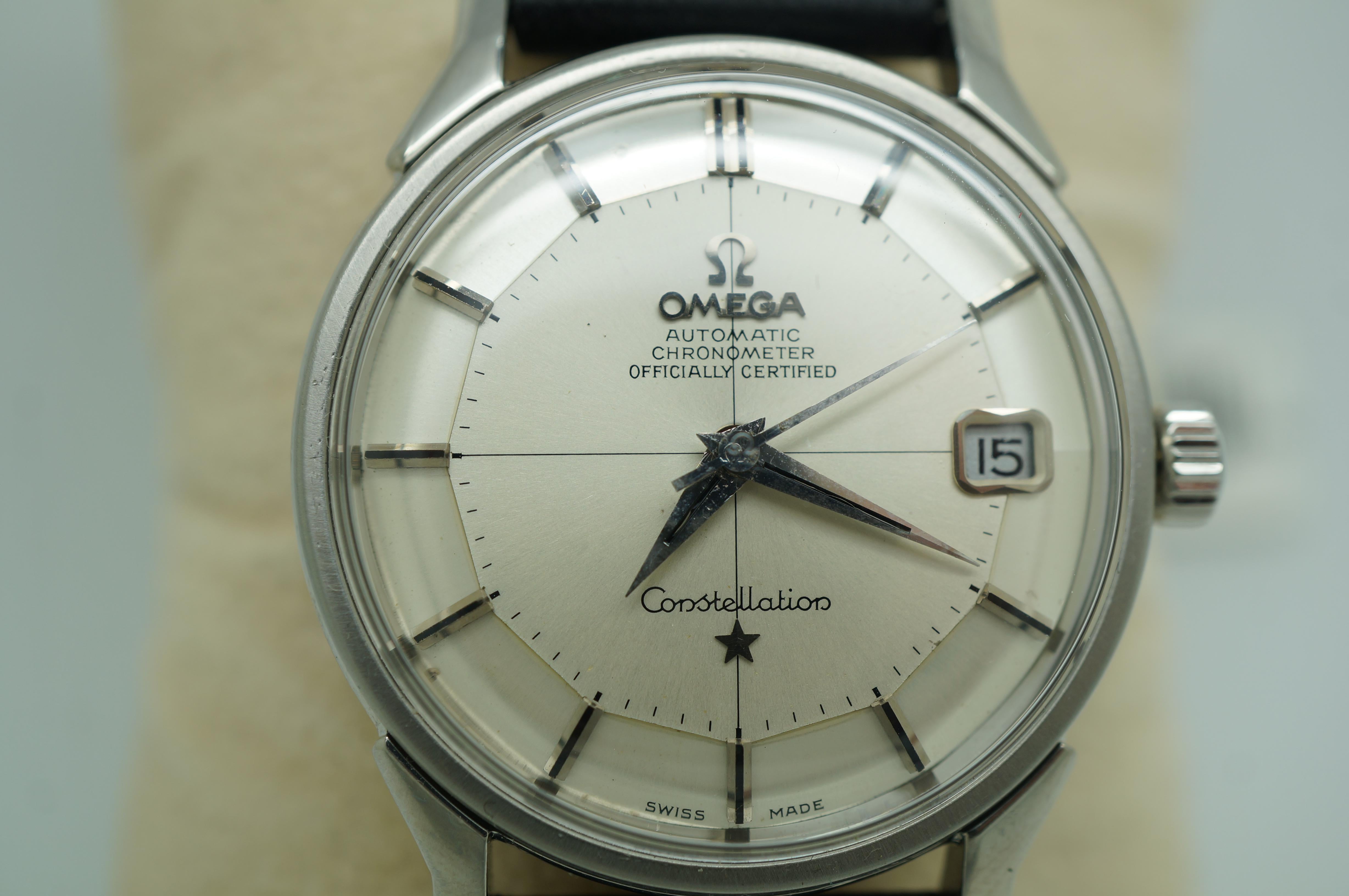Omega Constellation 24J 564 168.005 Pie Pan Zifferblatt Datum Chronometer Uhr im Zustand „Relativ gut“ im Angebot in Dayton, OH