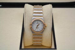 Omega Constellation 25.5 mm Two Tone MOP Dial Diamond Quartz Ref 8951201