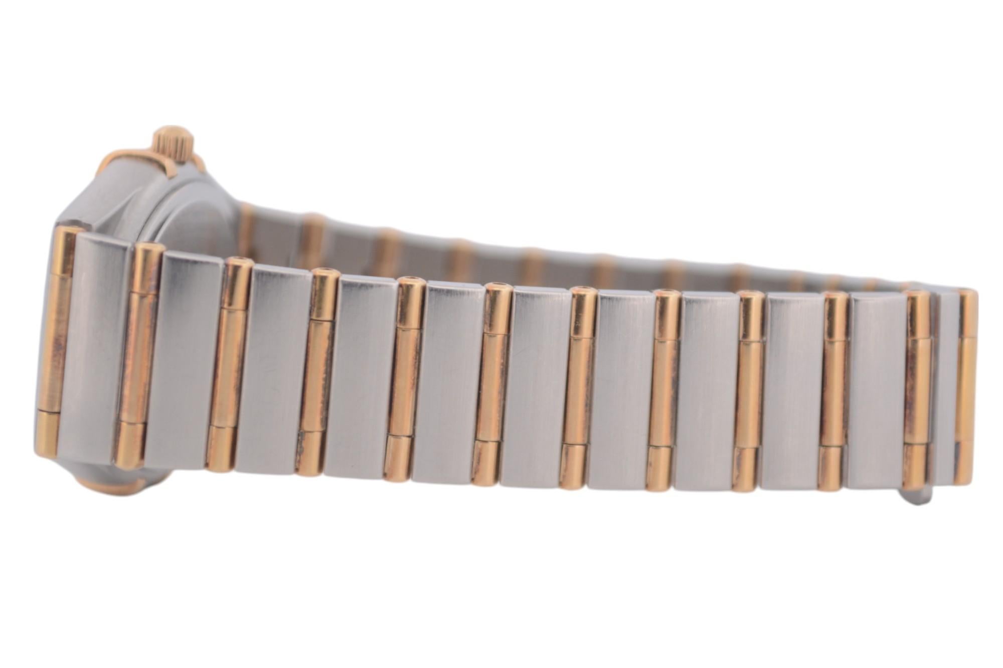Donna Omega Constellation 25,5 mm quadrante bicolore MOP con diamante al quarzo Ref 8951201 in vendita