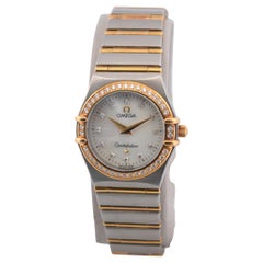 Omega Constellation 25.5 mm Two Tone MOP Dial Diamond Quartz Ref 8951201