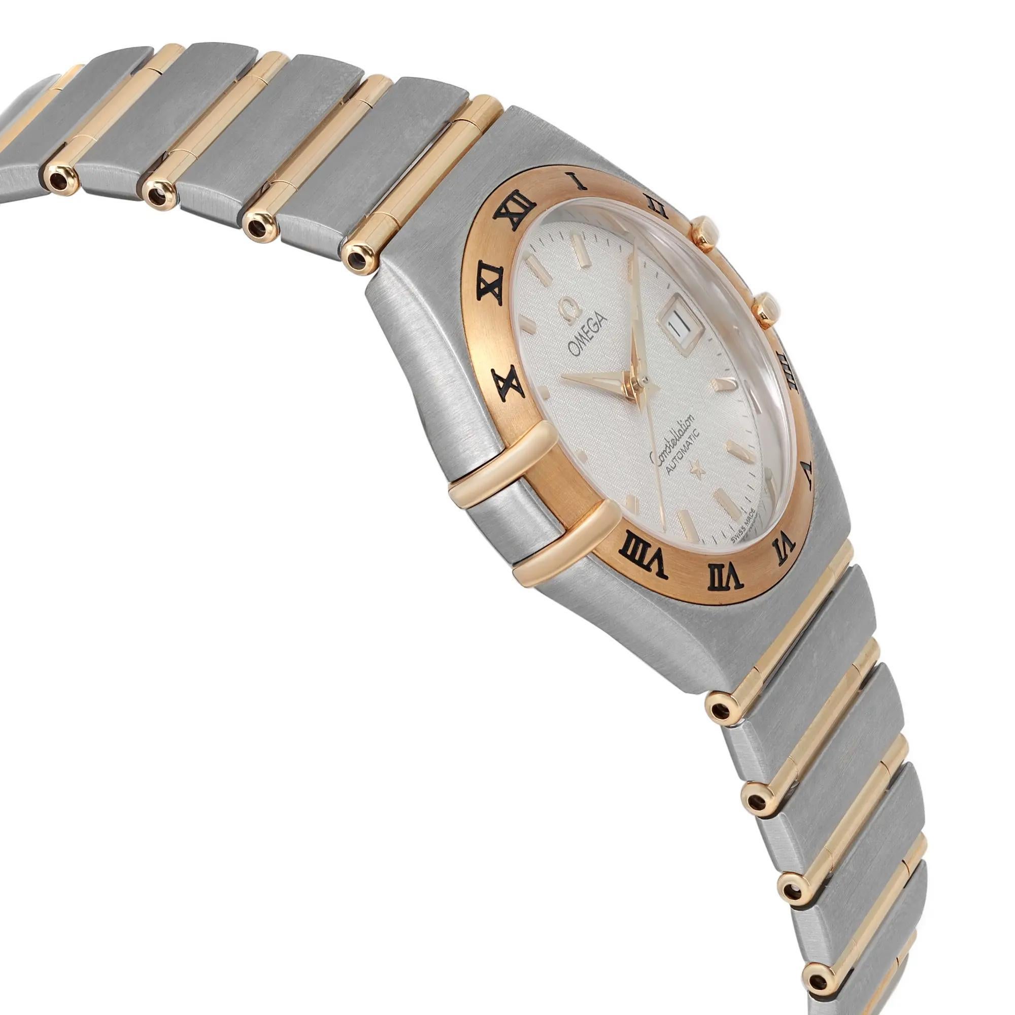 Women's Omega Constellation 27.5mm 18K Yellow Gold Steel White Dial Watch 1292.30.00