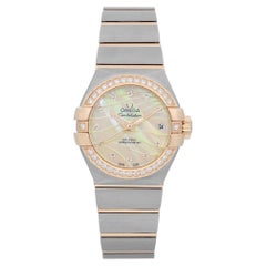 Omega Constellation 18K Gold Diamond MOP Dial Watch 123.25.27.20.57.002