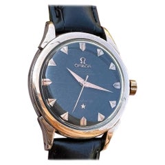 Omega Constellation 2852 Pie Pan Rare Guilloche Texturiertes Zifferblatt Goldüberzug 50er Jahre