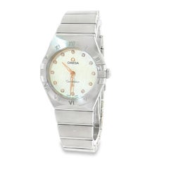Omega Constellation 28mm Stainless Steel Diamond Dial Quartz Watch