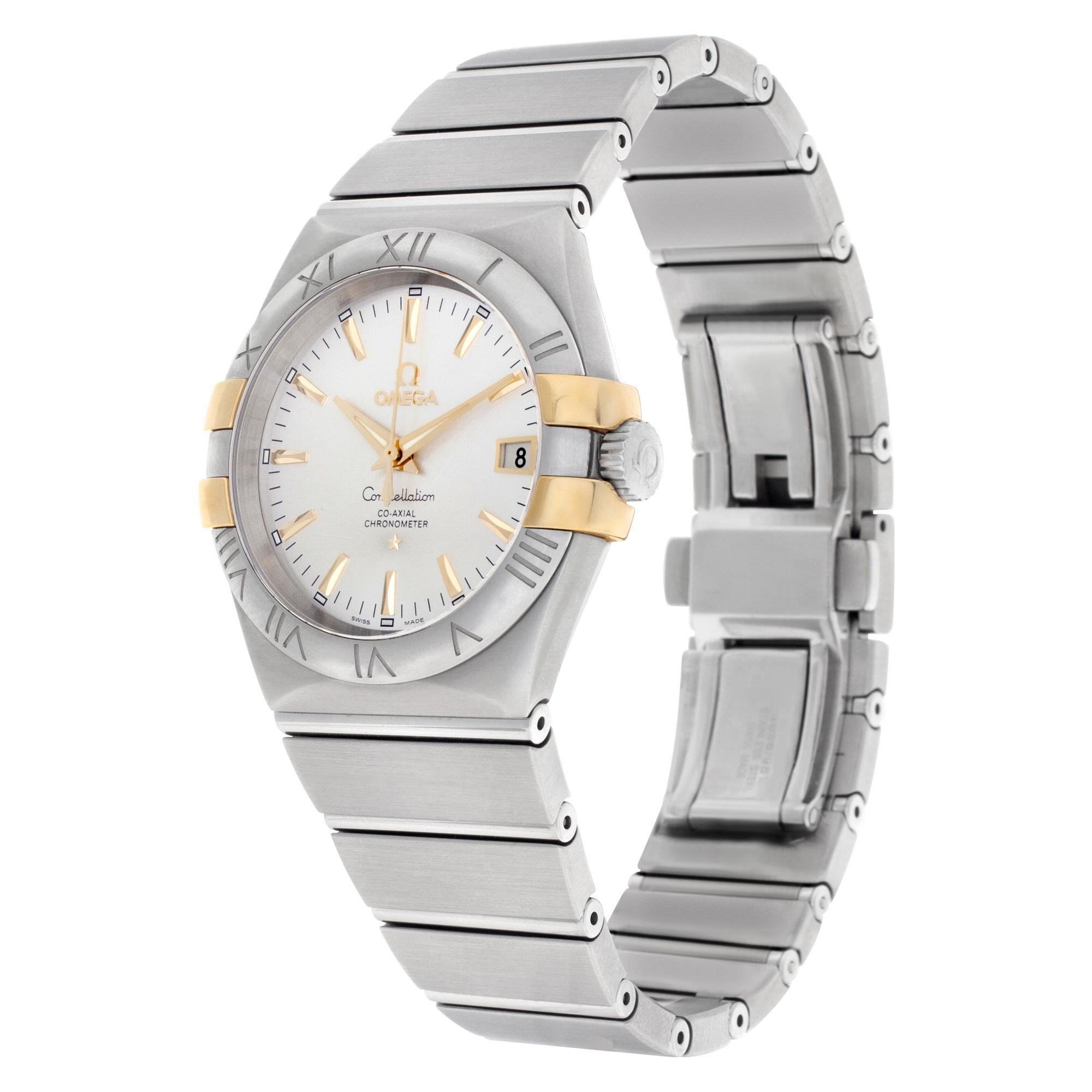 Omega Constellation in 18k & stainless steel. Auto w/ sweep seconds and date. 35 mm case size. With box and papers. Ref 123.20.35.20.02.004. Circa 2017. Fine Pre-owned Omega Watch.

Certified preowned Classic Omega Constellation 123.20.35.20.02.004