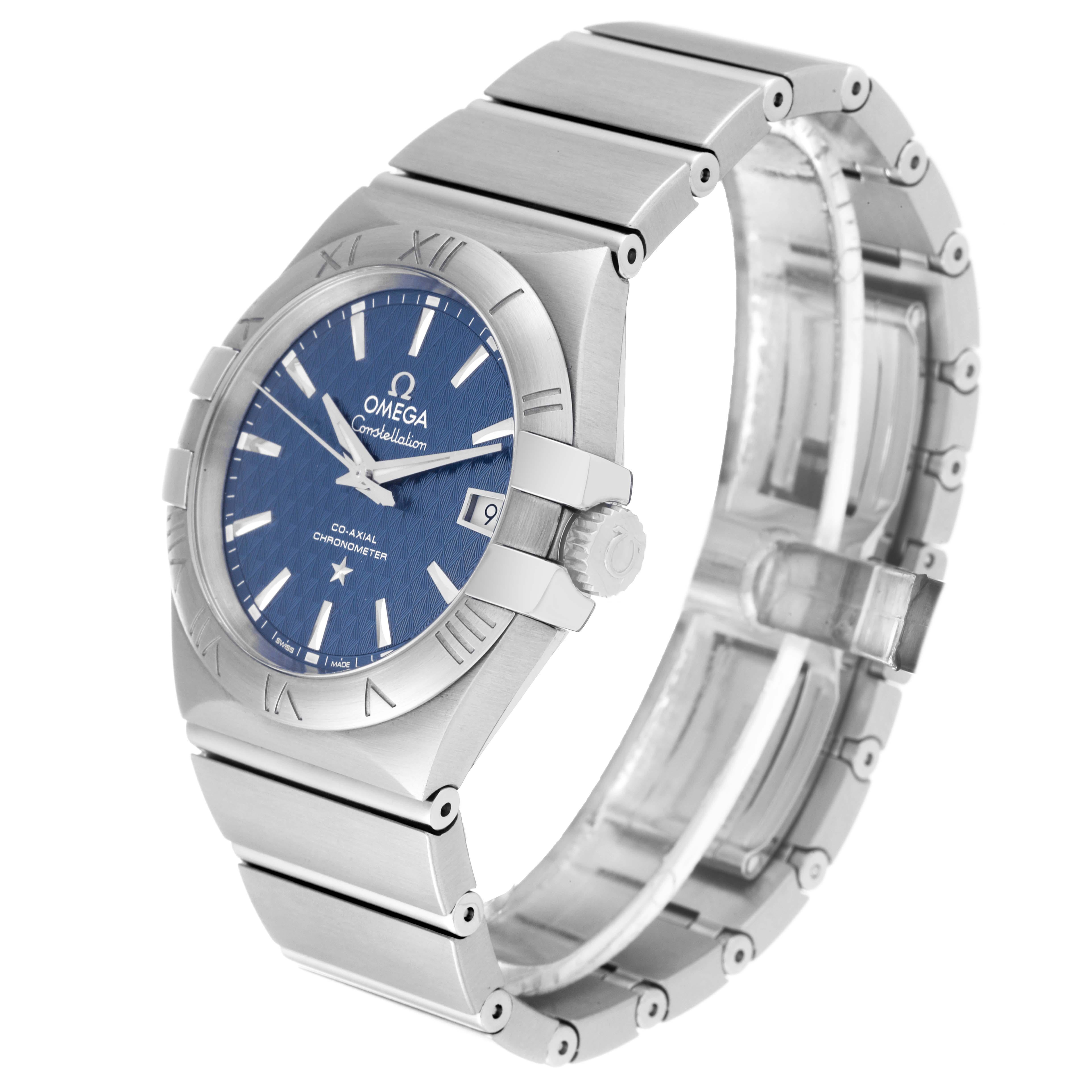 omega constellation blue dial
