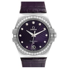Omega Constellation Diamond Ladies Watch 123.18.35.60.60.001 Box Card