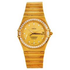 Omega Constellation 36mm 18K Yellow Gold Diamond Dial Bezel Automatic Watch Omega Constellation 36mm 18K Yellow Gold Diamond Dial Bezel Automatic Watch