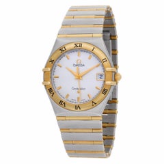 Omega Constellation 3961201 18 Karat Yellow Gold White Dial Quartz Watch