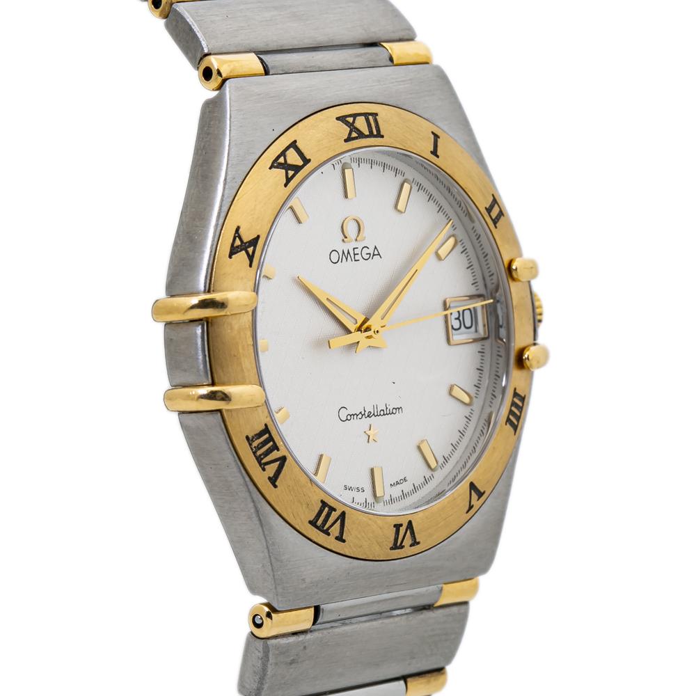 Omega Constellation 3961201 Two-Tone Midsize Unisex Quartz Watch In Good Condition In Miami, FL
