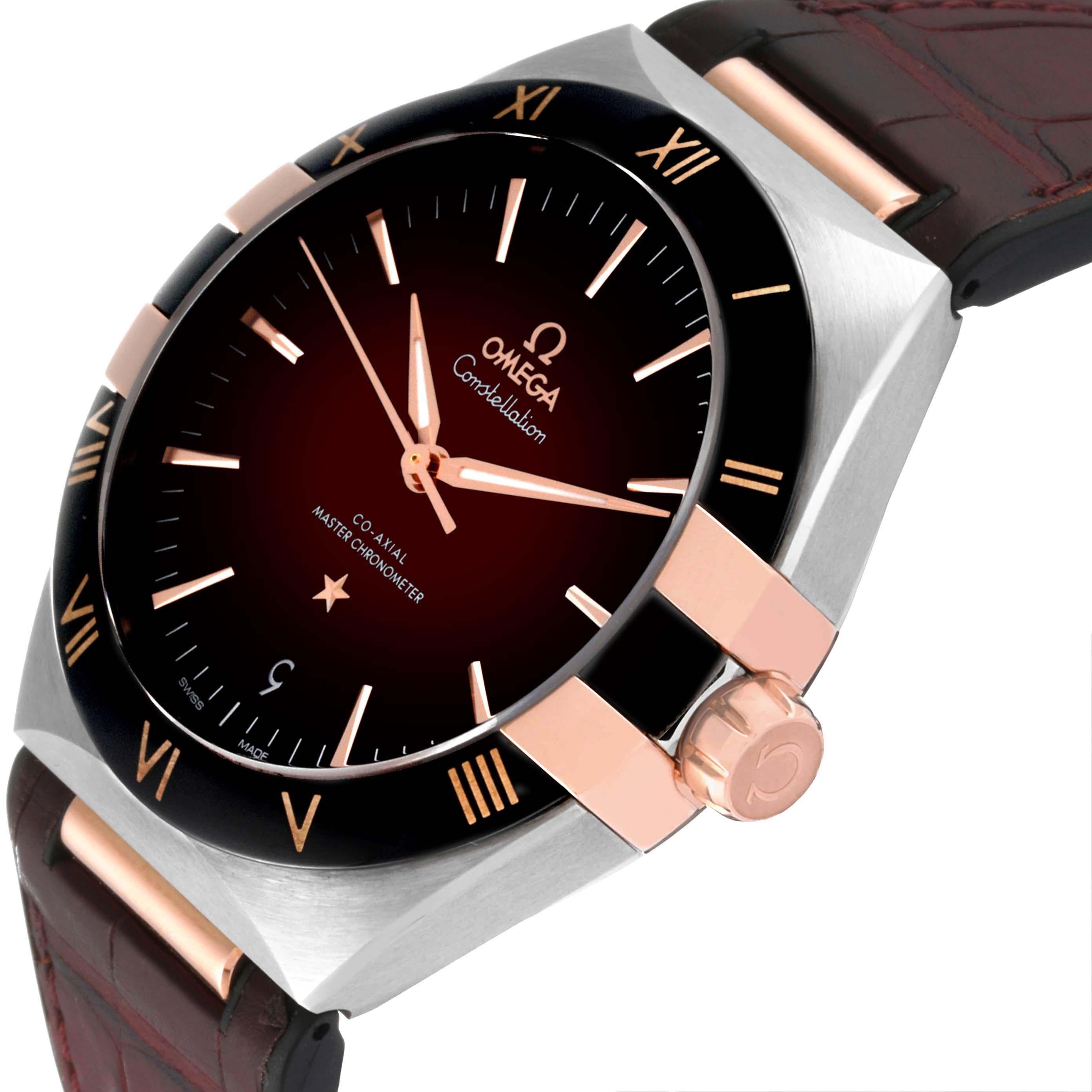 Omega Constellation 41mm Steel Rose Gold Mens Watch 131.23.41.21.11.001 Box Card For Sale 1