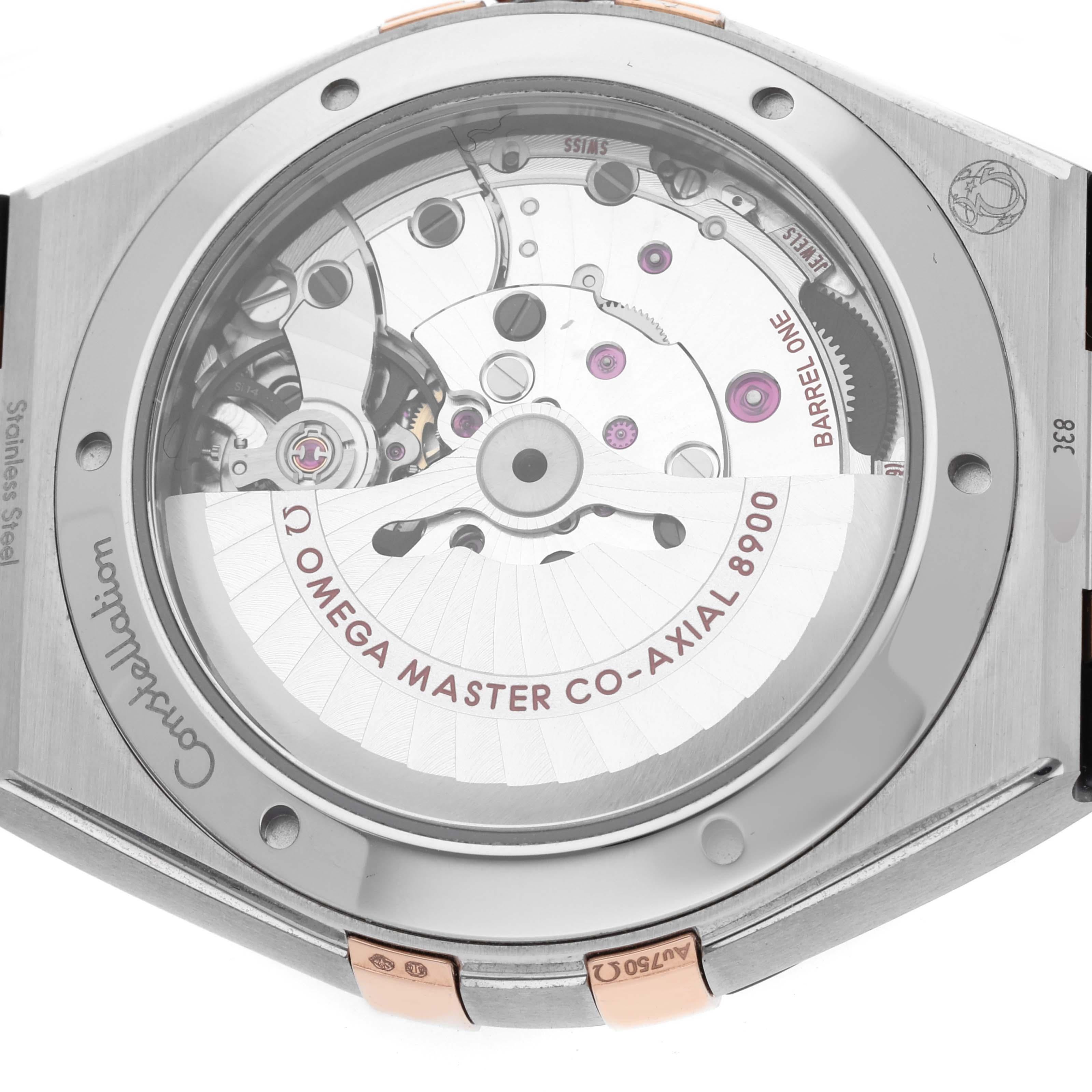 Omega Constellation 41mm Steel Rose Gold Mens Watch 131.23.41.21.11.001 Unworn For Sale 3