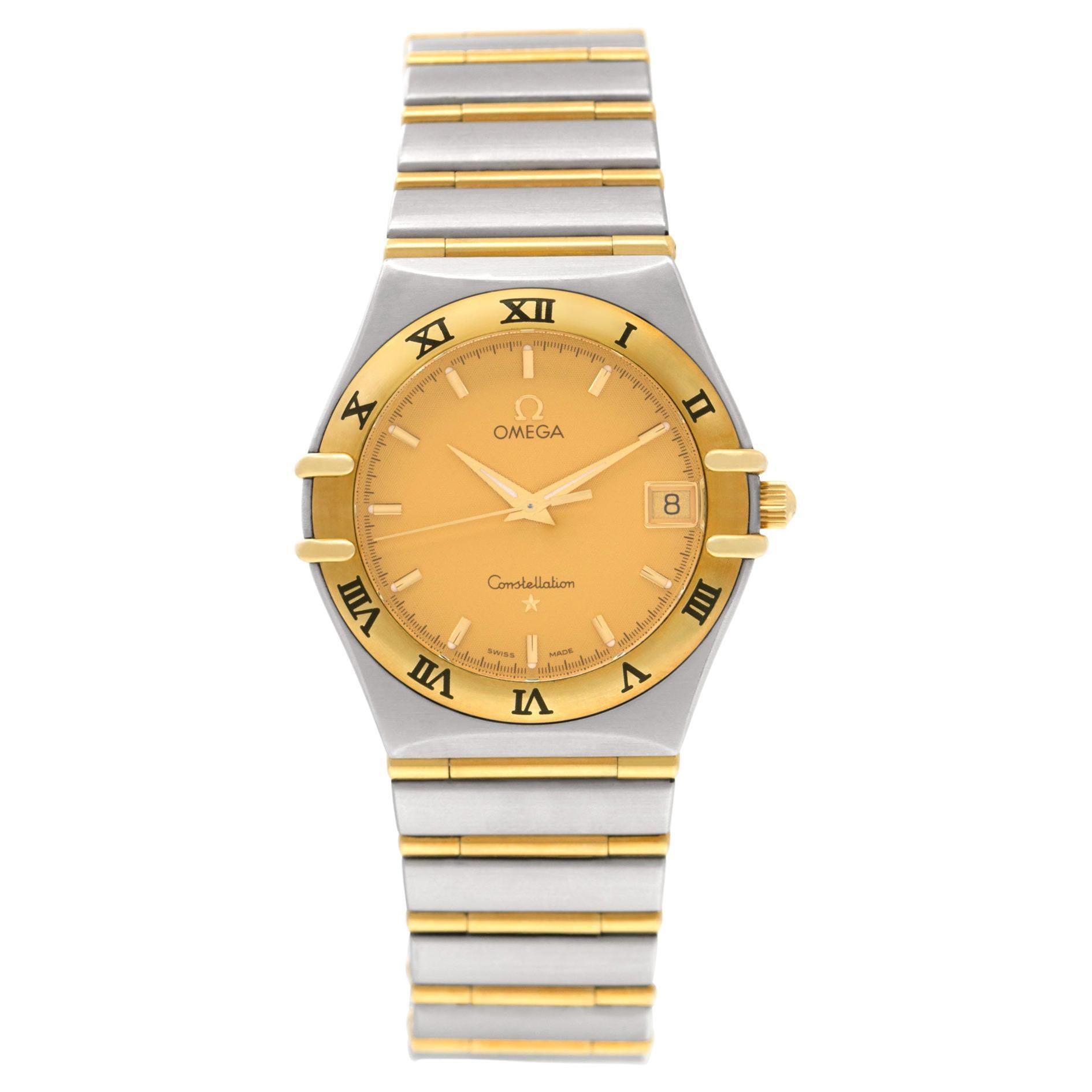 Omega Constellation 59469775 Stainless Steel Gold Dial Quartz Watch