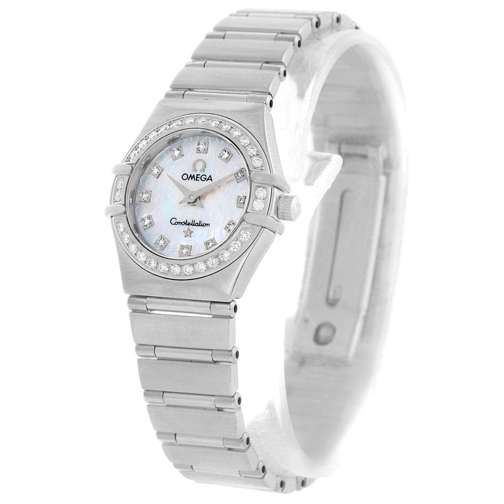 Omega Constellation 95 Mini Diamond Ladies Watch 1460.75.00 In Excellent Condition In Atlanta, GA