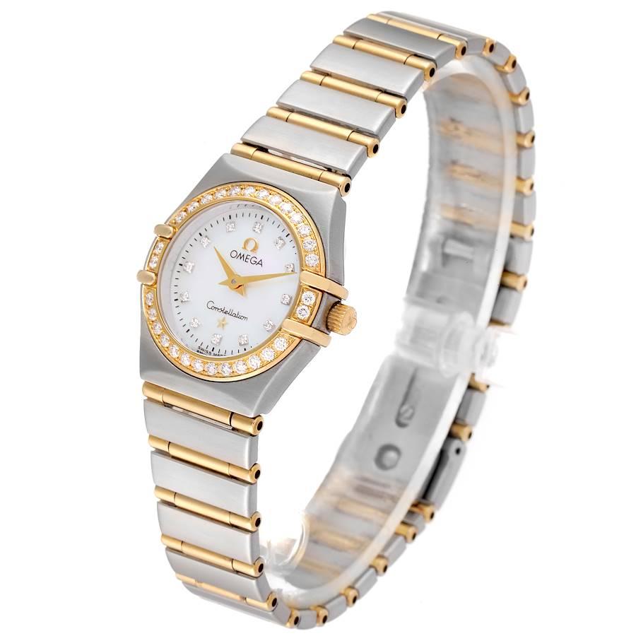Women's Omega Constellation 95 Mother of Pearl Diamond Watch 1267.75.00 Box Card