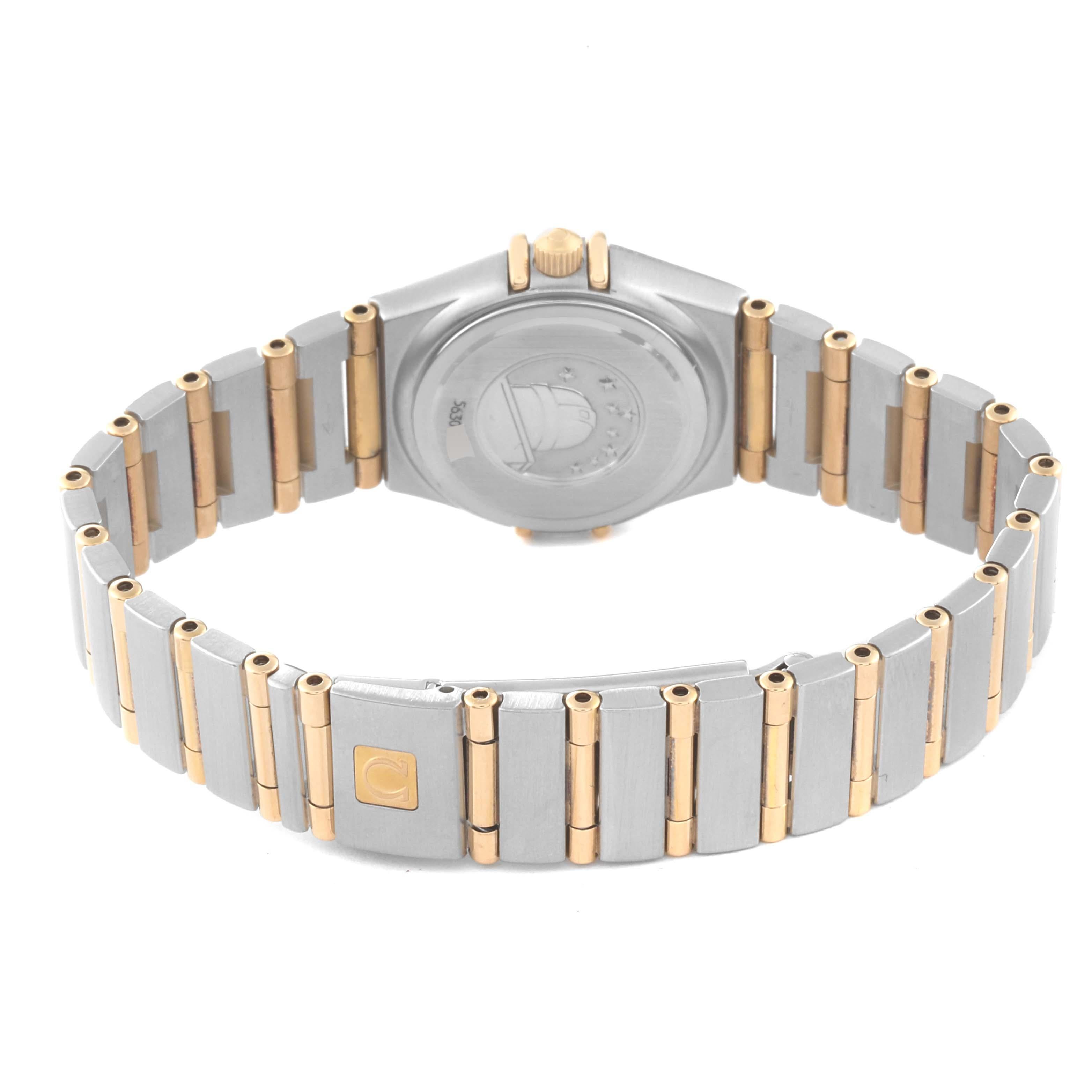 Omega Constellation 95 Mother Of Pearl Diamond Yellow Gold Steel Ladies Watch 1
