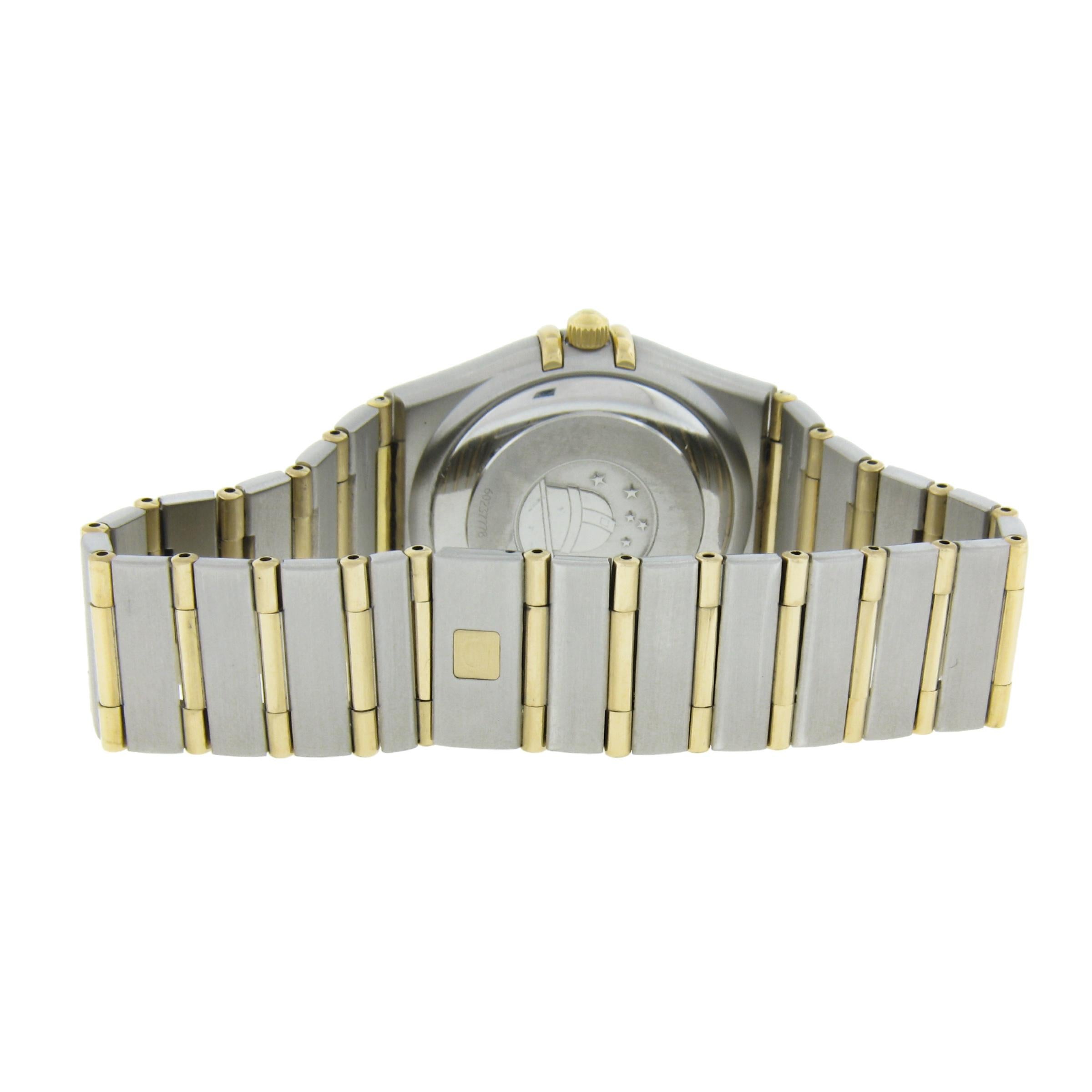 Omega Constellation Automatik-Armbanduhr aus Gold und Stahl Ref 3681201 Cal. 1120 für Damen oder Herren