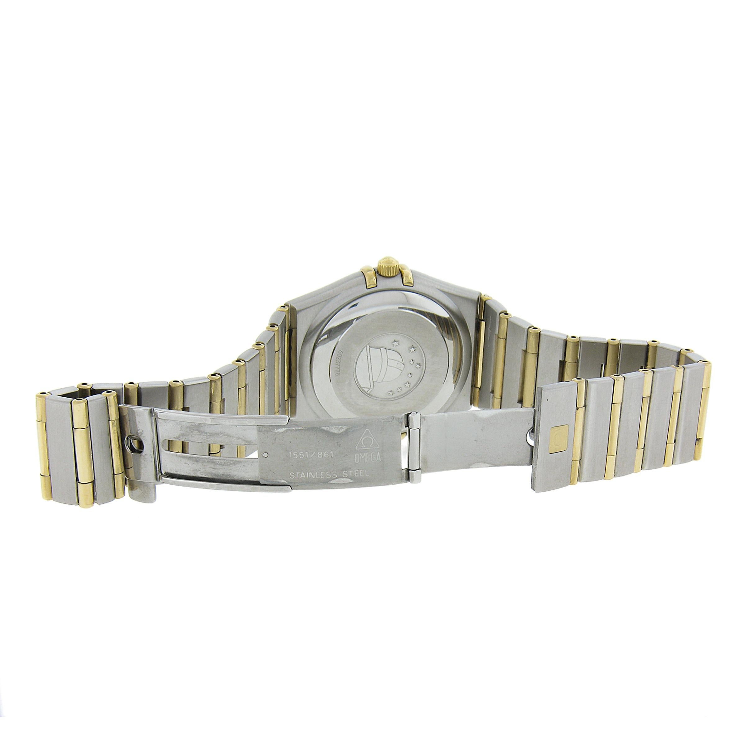 Omega Constellation Automatik-Armbanduhr aus Gold und Stahl Ref 3681201 Cal. 1120 1