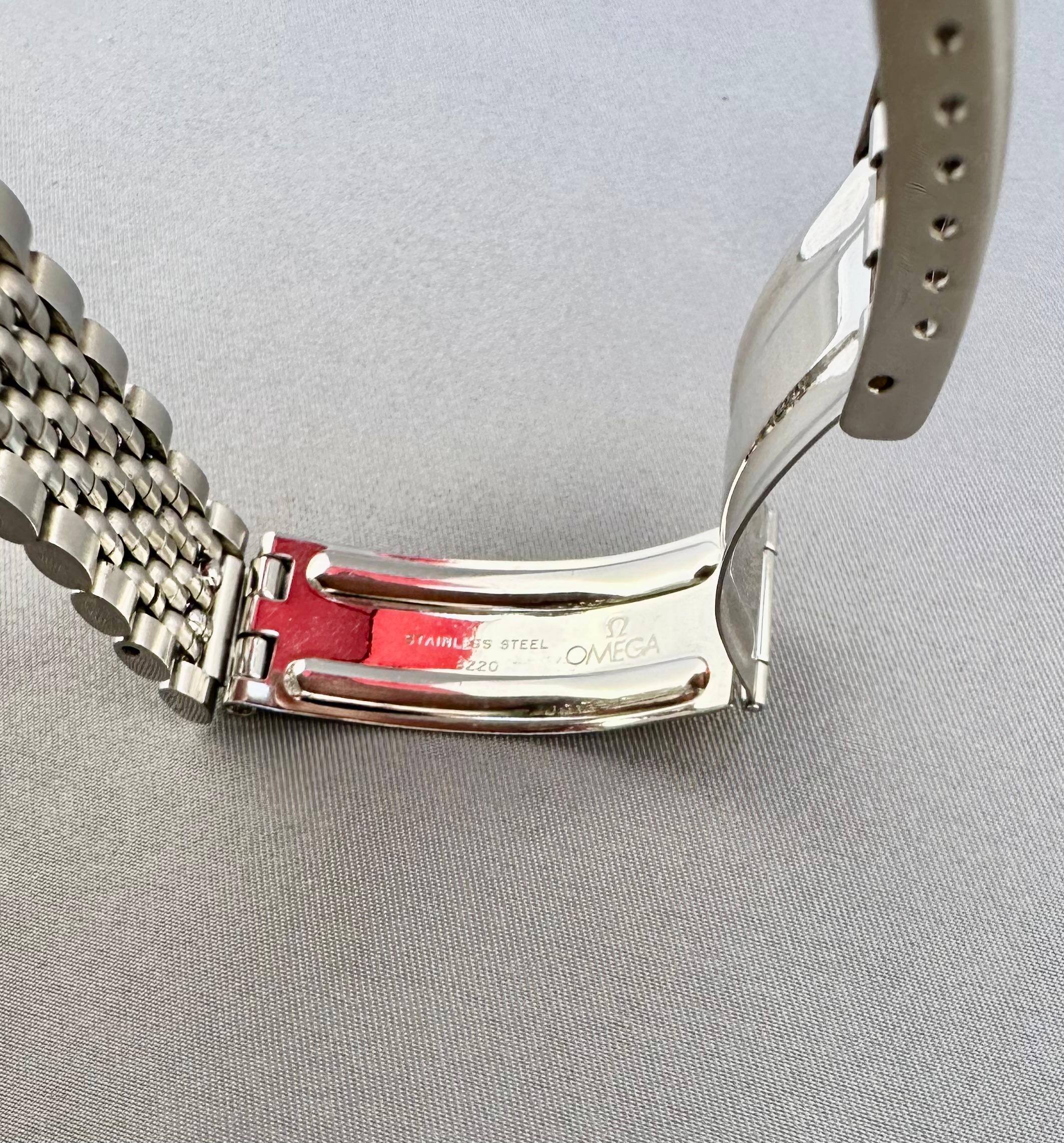 Omega Constellation Automatic Pie Pan Date with Original Rice Bracelet In Excellent Condition In Laguna Beach, CA