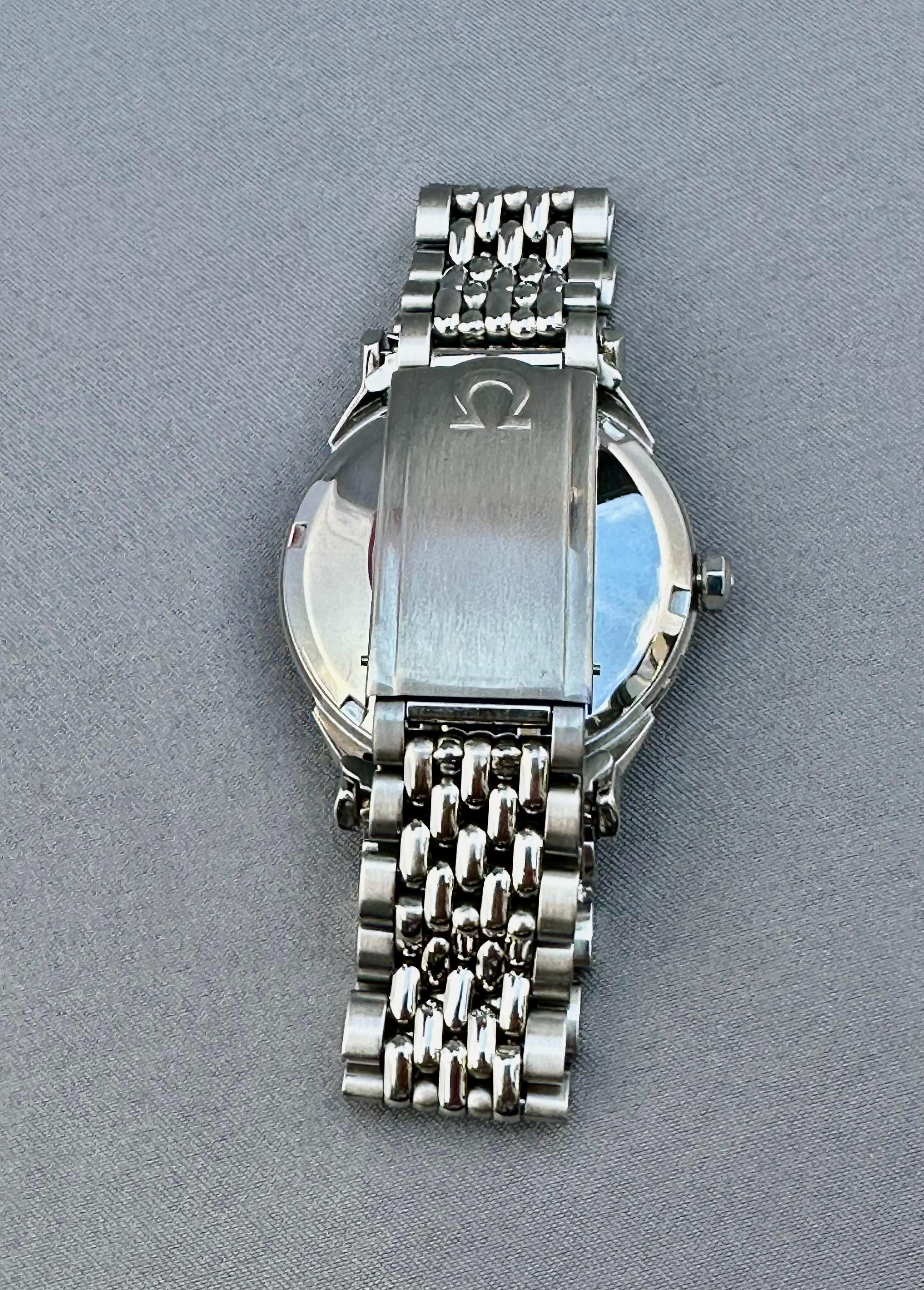 Women's or Men's Omega Constellation Automatic Pie Pan Date with Original Rice Bracelet