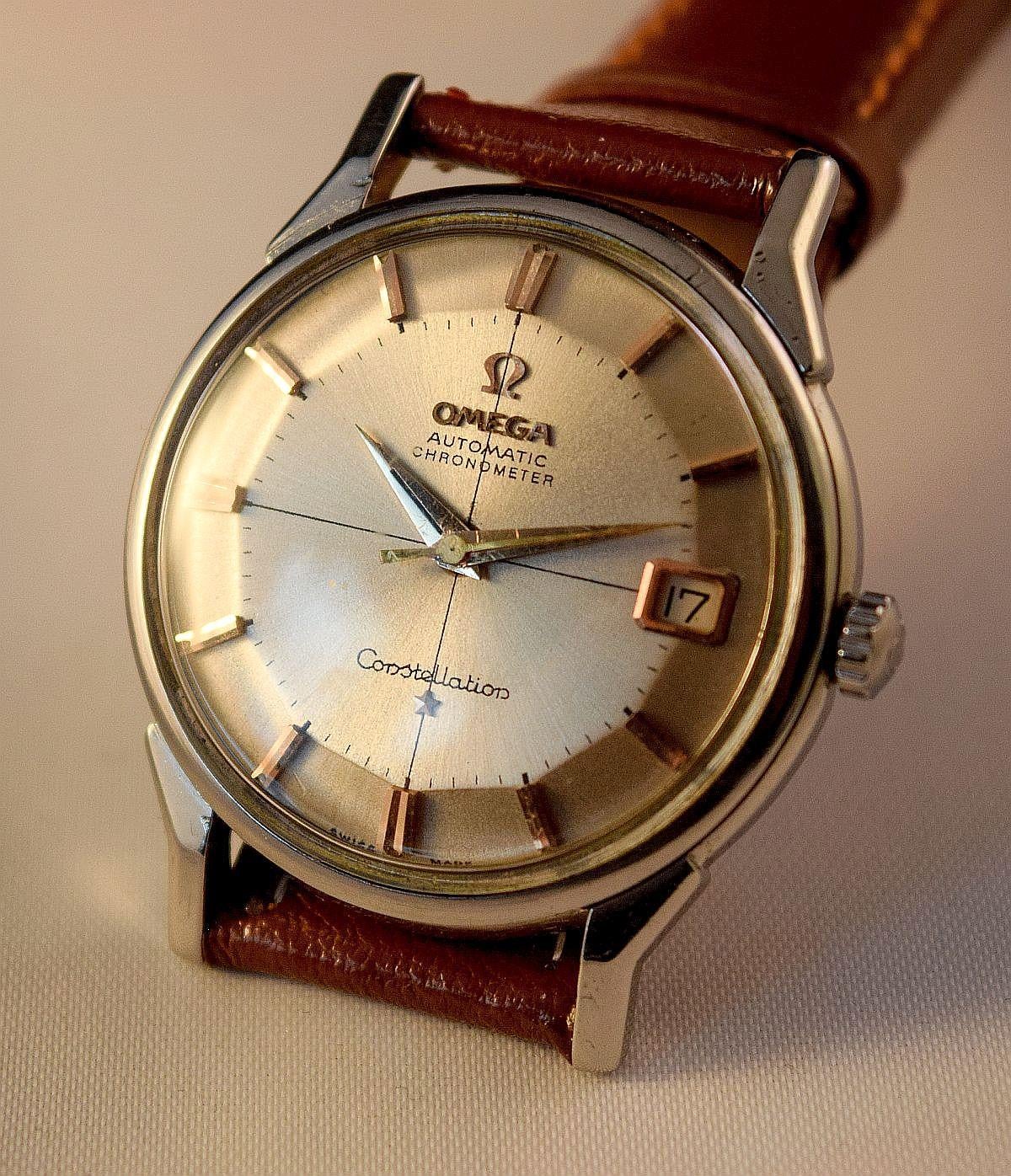 Omega Constellation Automatic Pie Pan Date with star 6