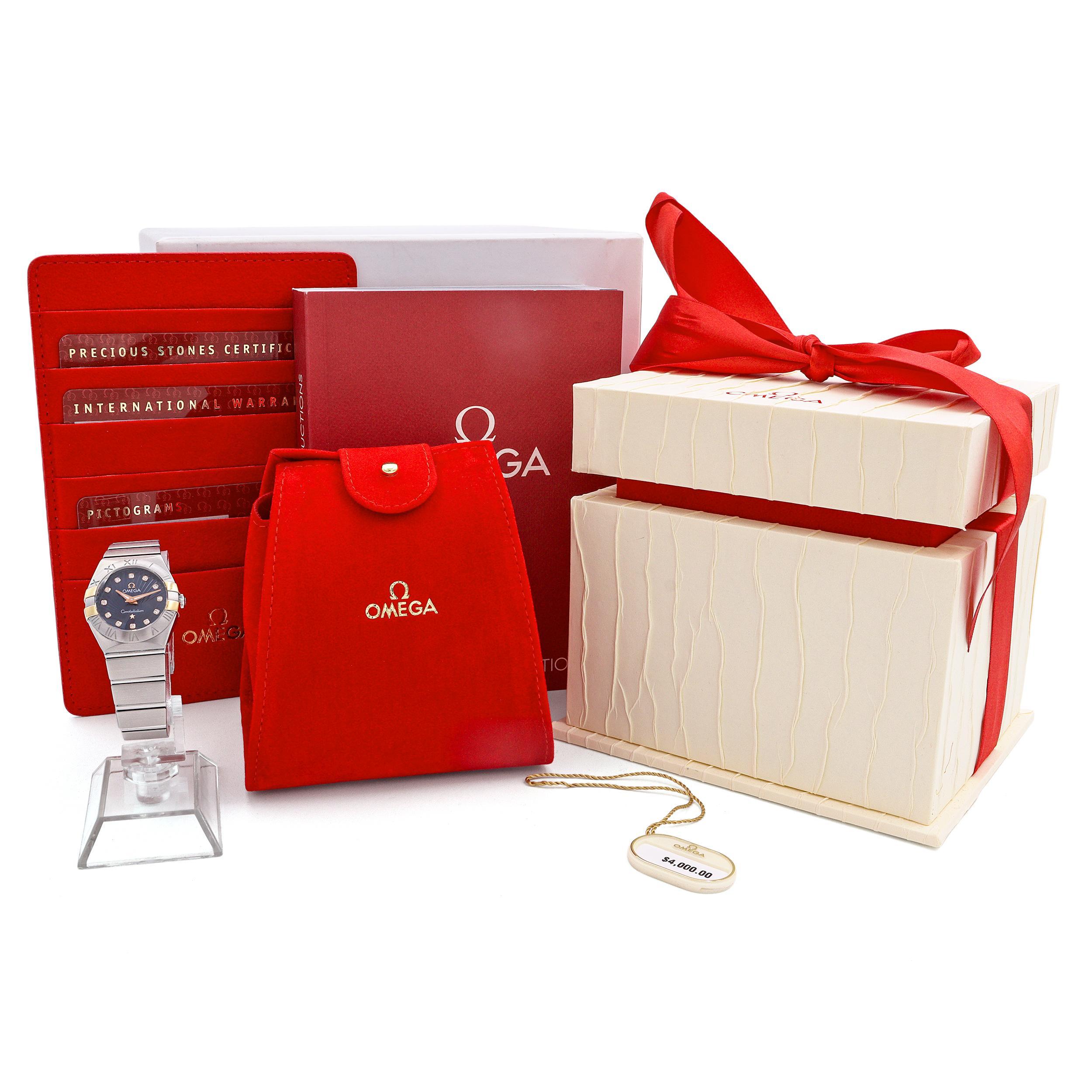 Diese Omega Constellation 123.20.24.60.53.001 ist ein Meisterwerk an raffiniertem Luxus und Präzision und verkörpert die perfekte Balance zwischen zeitloser Eleganz und moderner Raffinesse. Die Uhr besticht durch ihr blaues, sonnengebürstetes