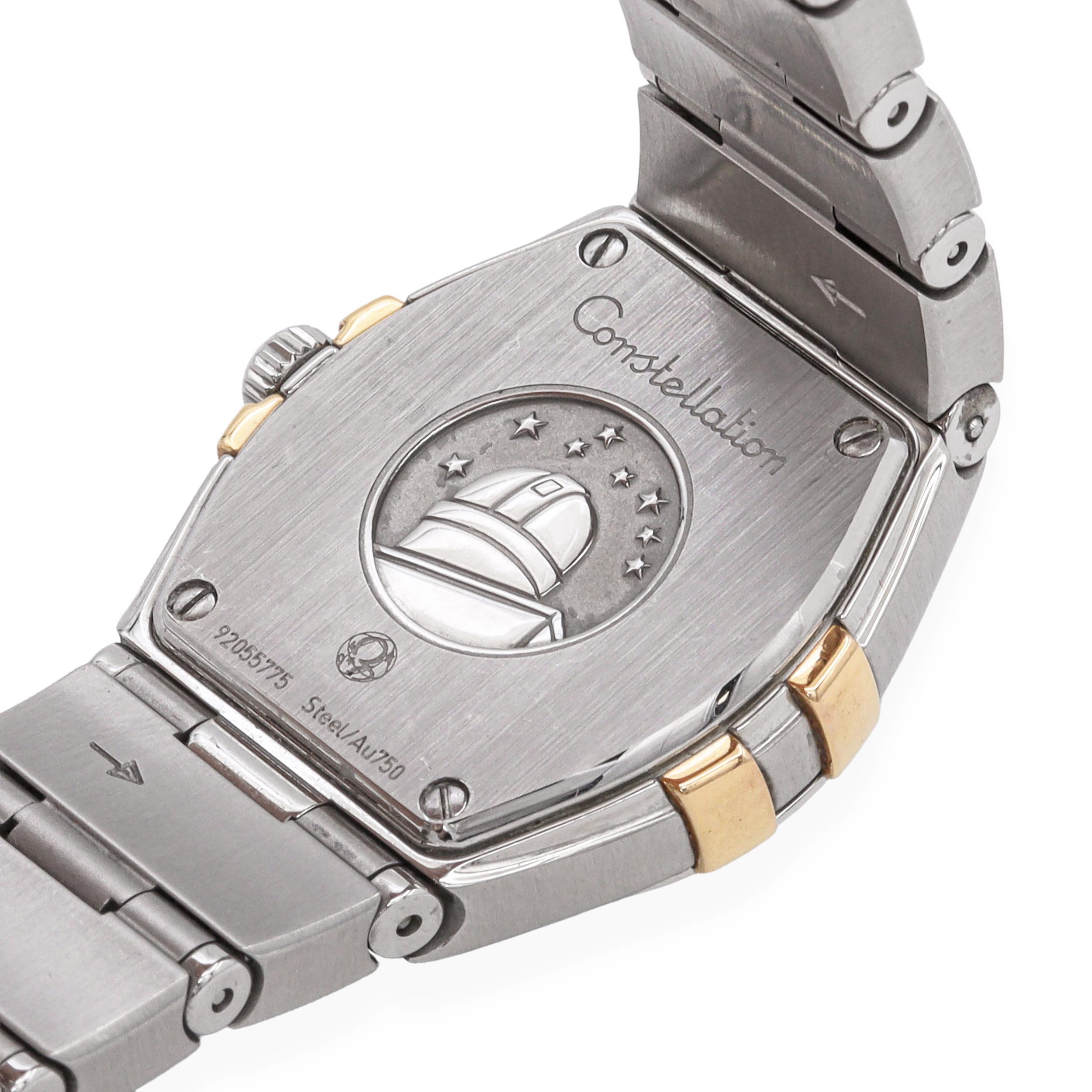 Omega Constellation Blau Diamant Zifferblatt Quarz Damenuhr im Angebot 1