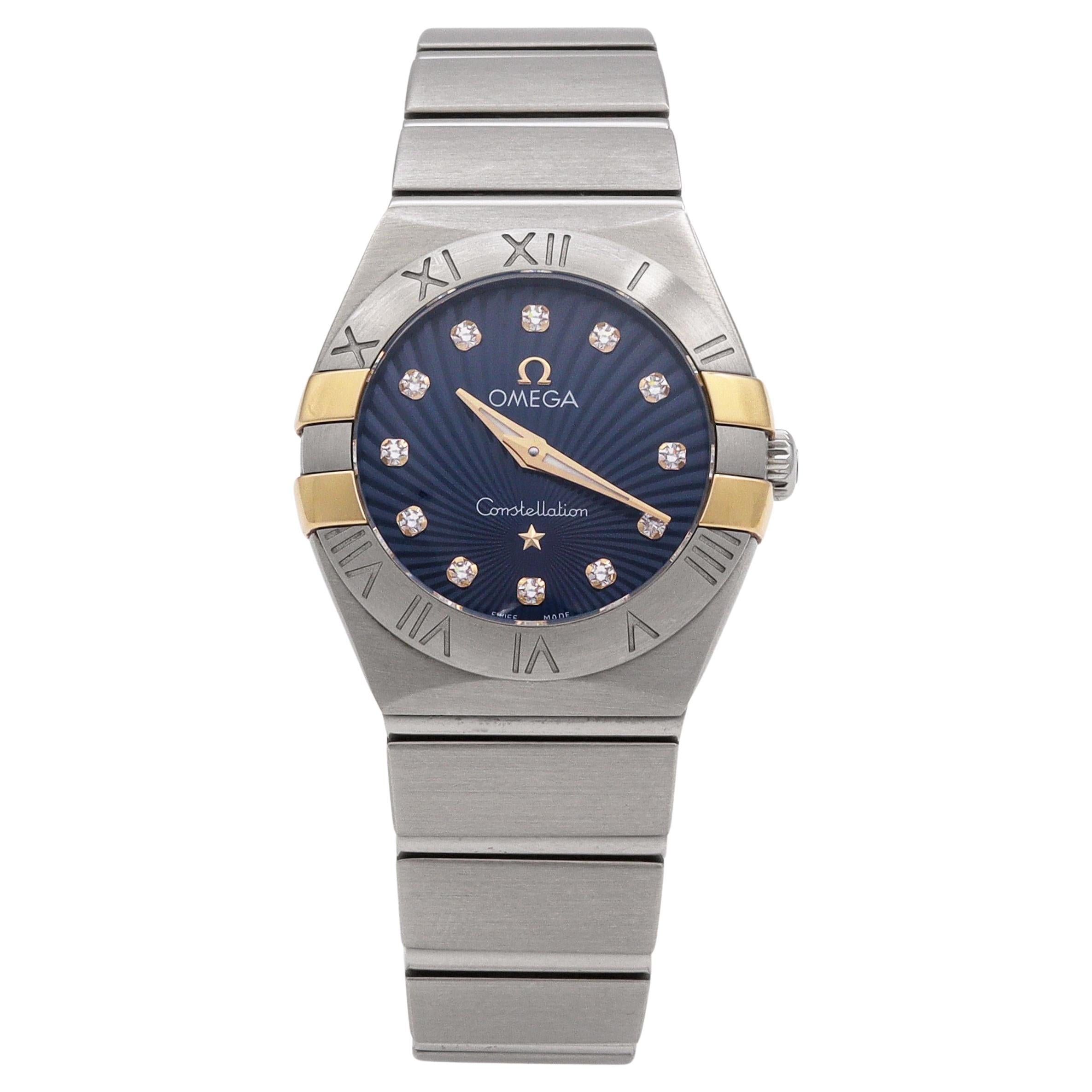 Orologio Omega Constellation Blue Diamond Dial Quartz da donna in vendita