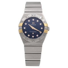 Omega Constellation Blue Diamond Dial Quartz Women's Watch