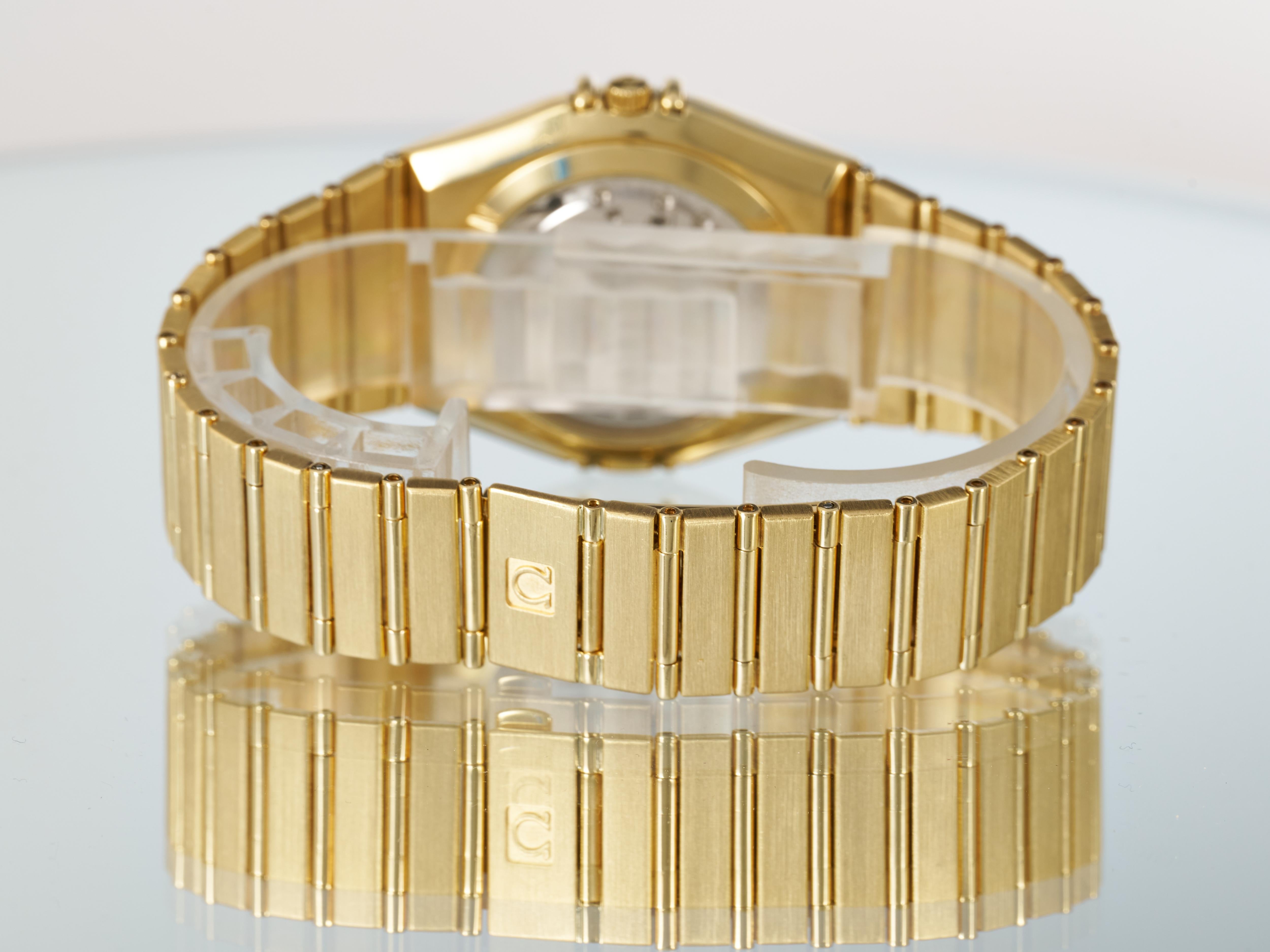 Omega Constellation Chronometer 18K Yellow Gold Mens Automatic Watch 1100.1000 2