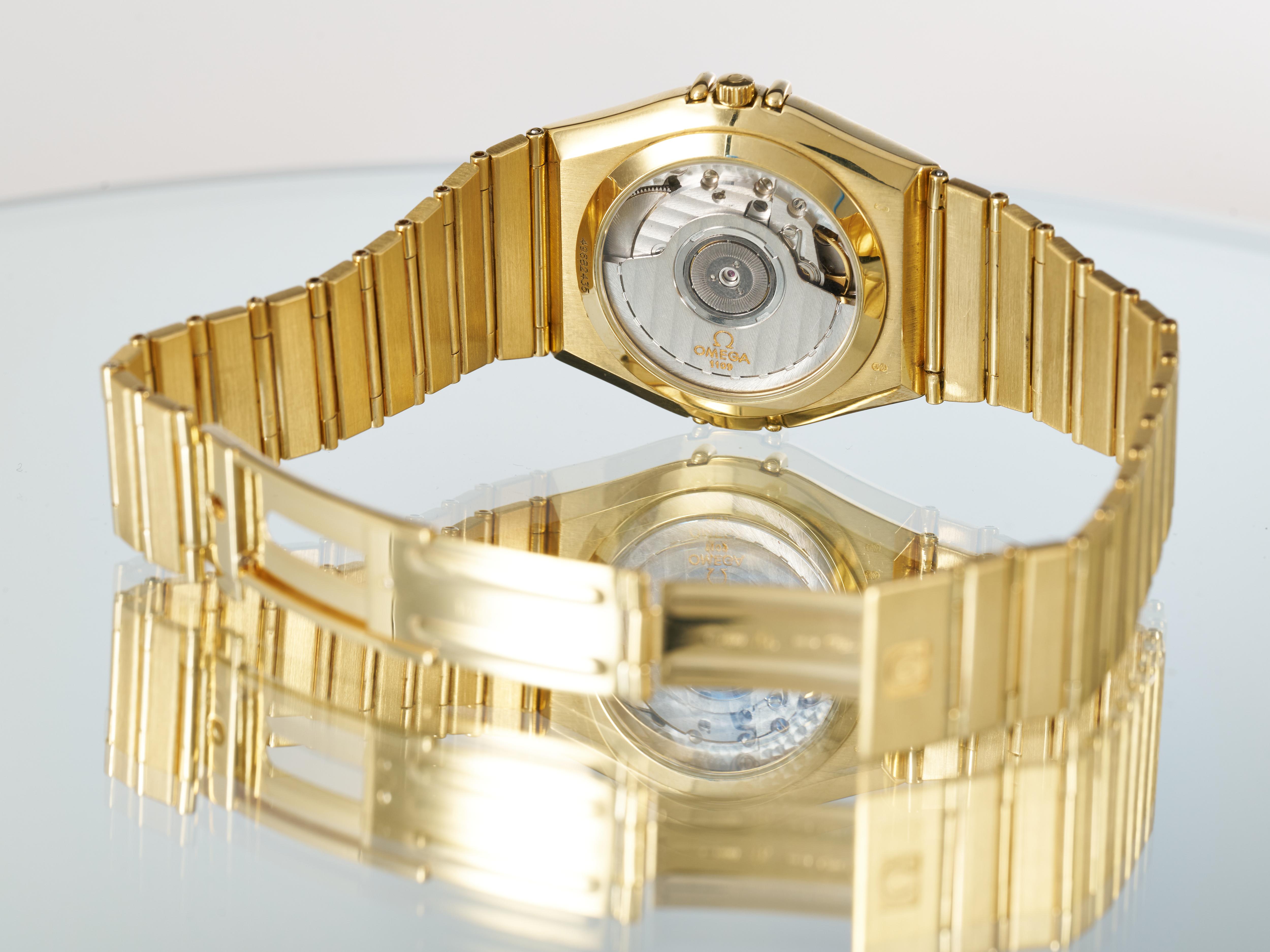 Omega Constellation Chronometer 18K Yellow Gold Mens Automatic Watch 1100.1000 3