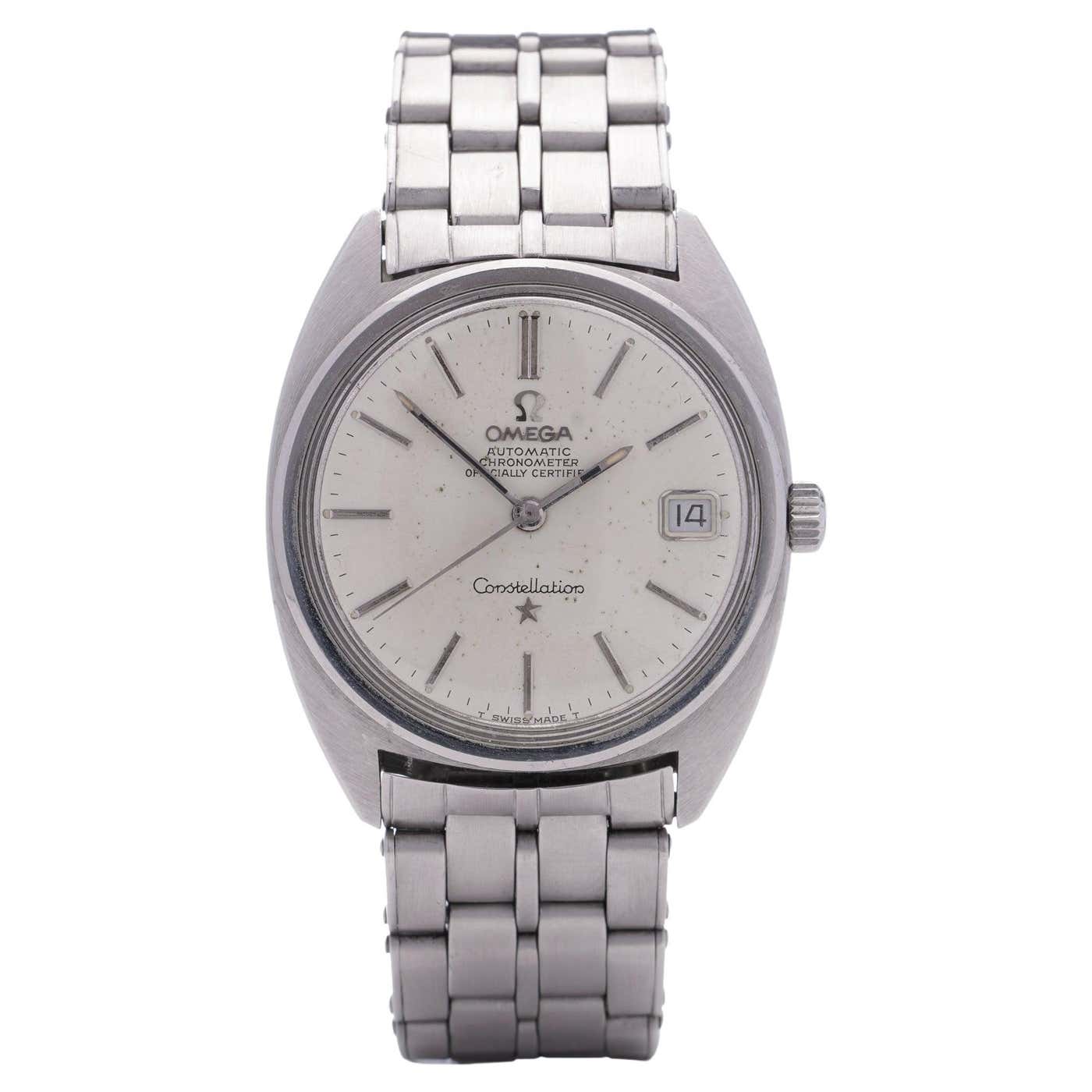 Omega Automatic Movement Omega Constellation Chronometer Automatic Vintage Stainless Steel Watch ...